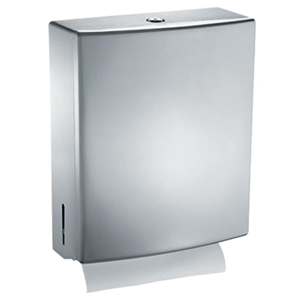 ASI 20210 Roval Paper Towel Dispenser - Surface Mounted Satin Stainless Steel for Kitchen, Bathroom & Commercial Use
