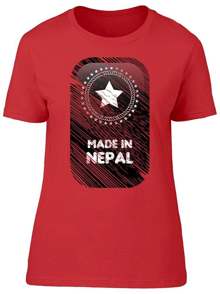 Handmade Emblem Tee for Women - Authentic Nepalese Cotton T-Shirt | Perfect for Casual Wear, Travel & Boho Fashion