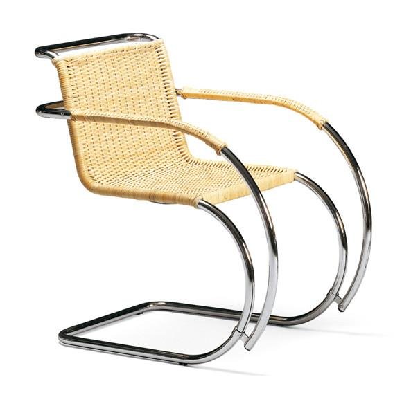Mies van der Rohe Cantilever Cane Armchair - Modern Mid-Century Lounge Chair for Living Room, Office & Patio