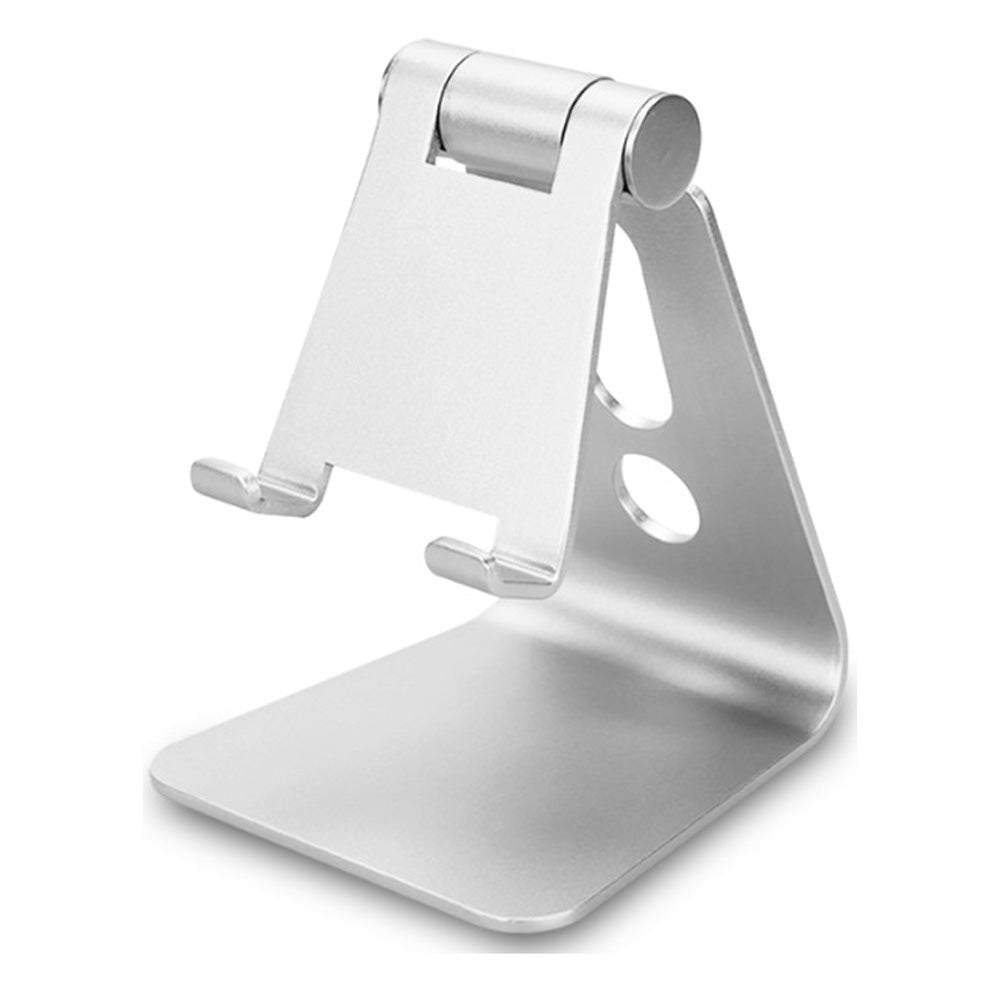 Adjustable Aluminum Phone & Tablet Stand - Silver/Gold - Perfect for Home Office, Video Calls, Cooking Recipes & Hands-Free Viewing
