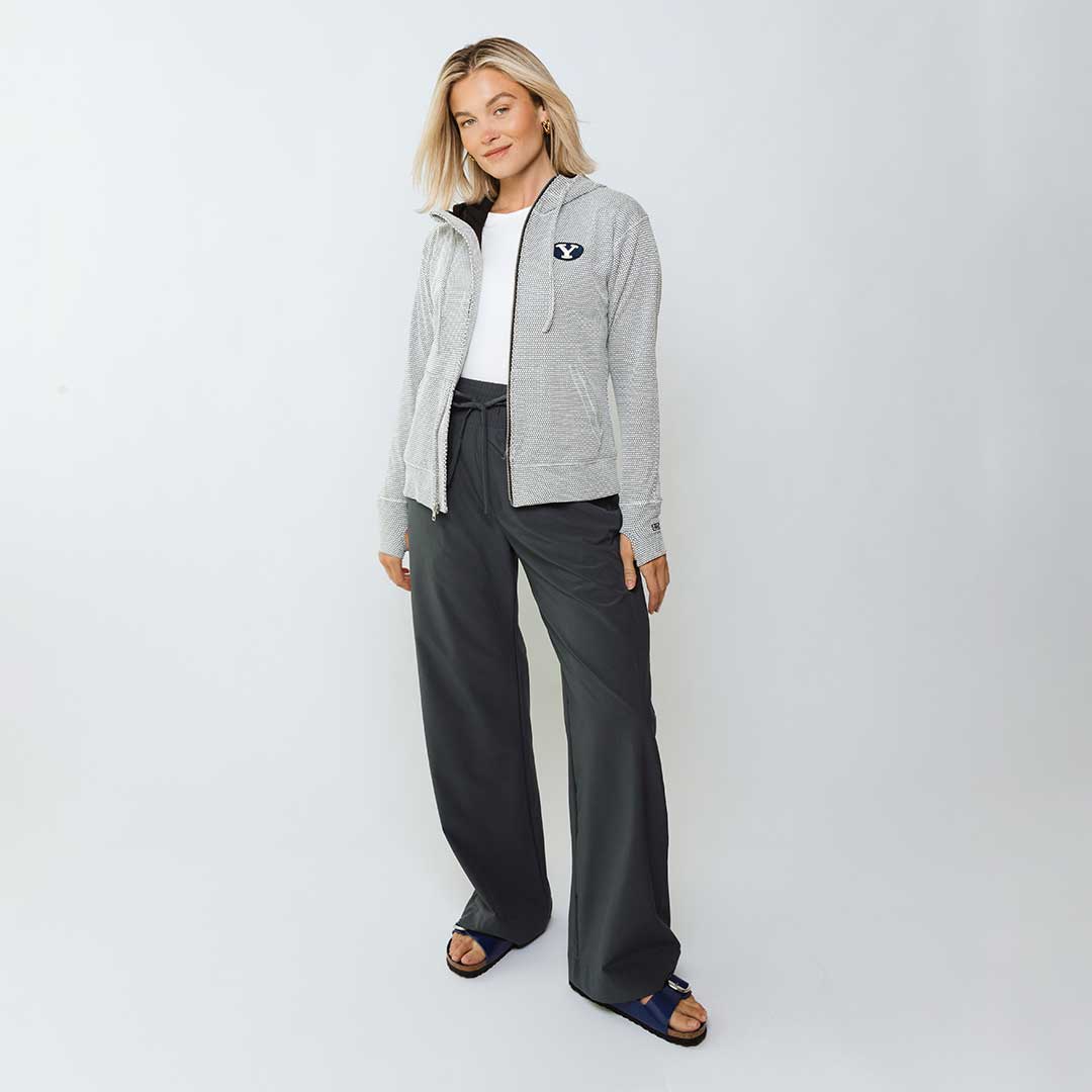 BYU Albion Honeycomb Zip Up Hoodie - Men's & Women's Pullover Sweatshirt for College Fans & Casual Wear