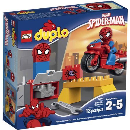 LEGO DUPLO Marvel Spider-Man Web-Bike Workshop Building Toy Set 10607 for Kids Ages 2-5 - Creative Play & Early Learning Development - Perfect for Superhero Pretend Play & Preschool Education