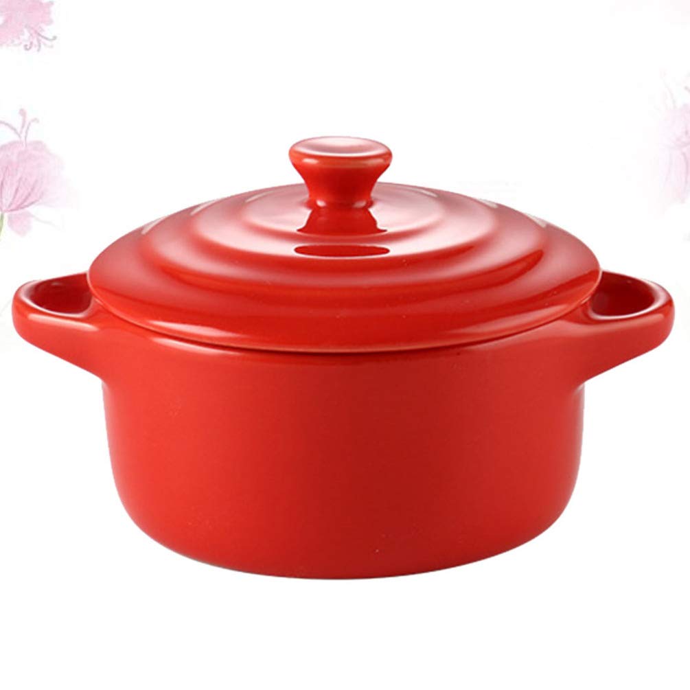 NUOBESTY 1pc Ceramic Soup Bowl with Lid - French Onion Soup Crock, Japanese Ramen Bowl, Steaming Cup for Cooking, Dessert & Vegetables - Perfect for Home Kitchen, Restaurants & Meal Prep