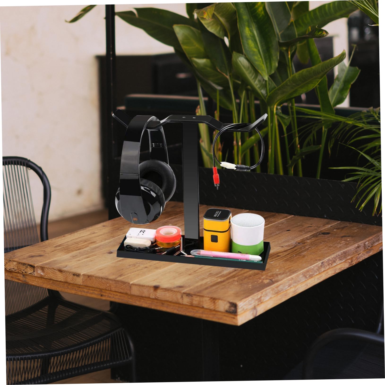 HEMOTON Acrylic Headphone Stand - 4 Pack Desk Headset Holder Hanger Hook for Kids & Adults | Perfect for Gaming, Office, and Home Organization