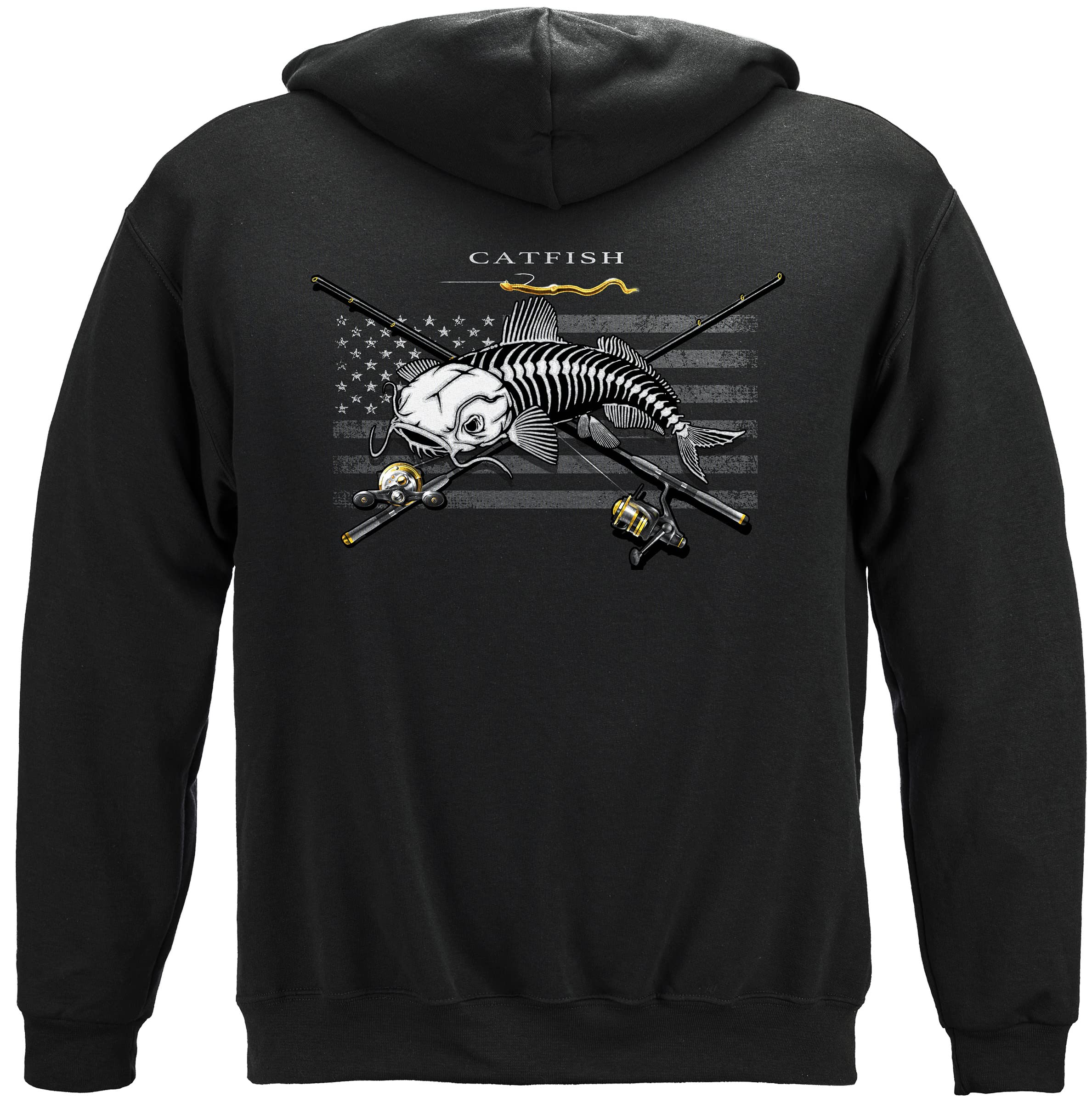 Erazor Bits Freshwater Catfish Hoodie - Comfortable Lake Fishing Jacket for Anglers | Perfect for Outdoor Fishing Trips & Casual Wear