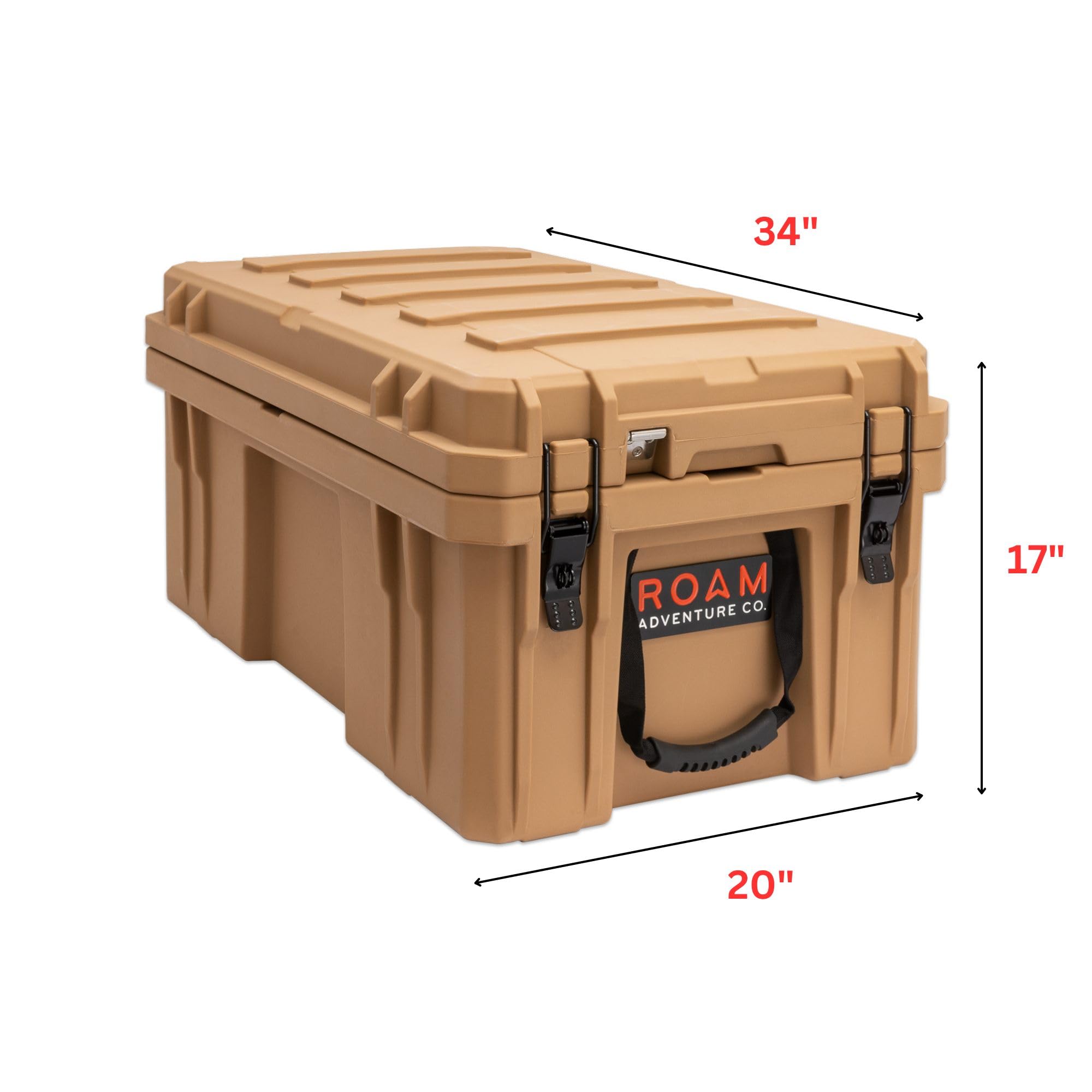 ROAM Rugged Cargo Box - Heavy Duty Waterproof Roof Top Storage Case with Lock | Truck Bed Organizer & Camping Gear Container | Perfect for Off-Road Adventures, Overland Travel & Outdoor Equipment Storage