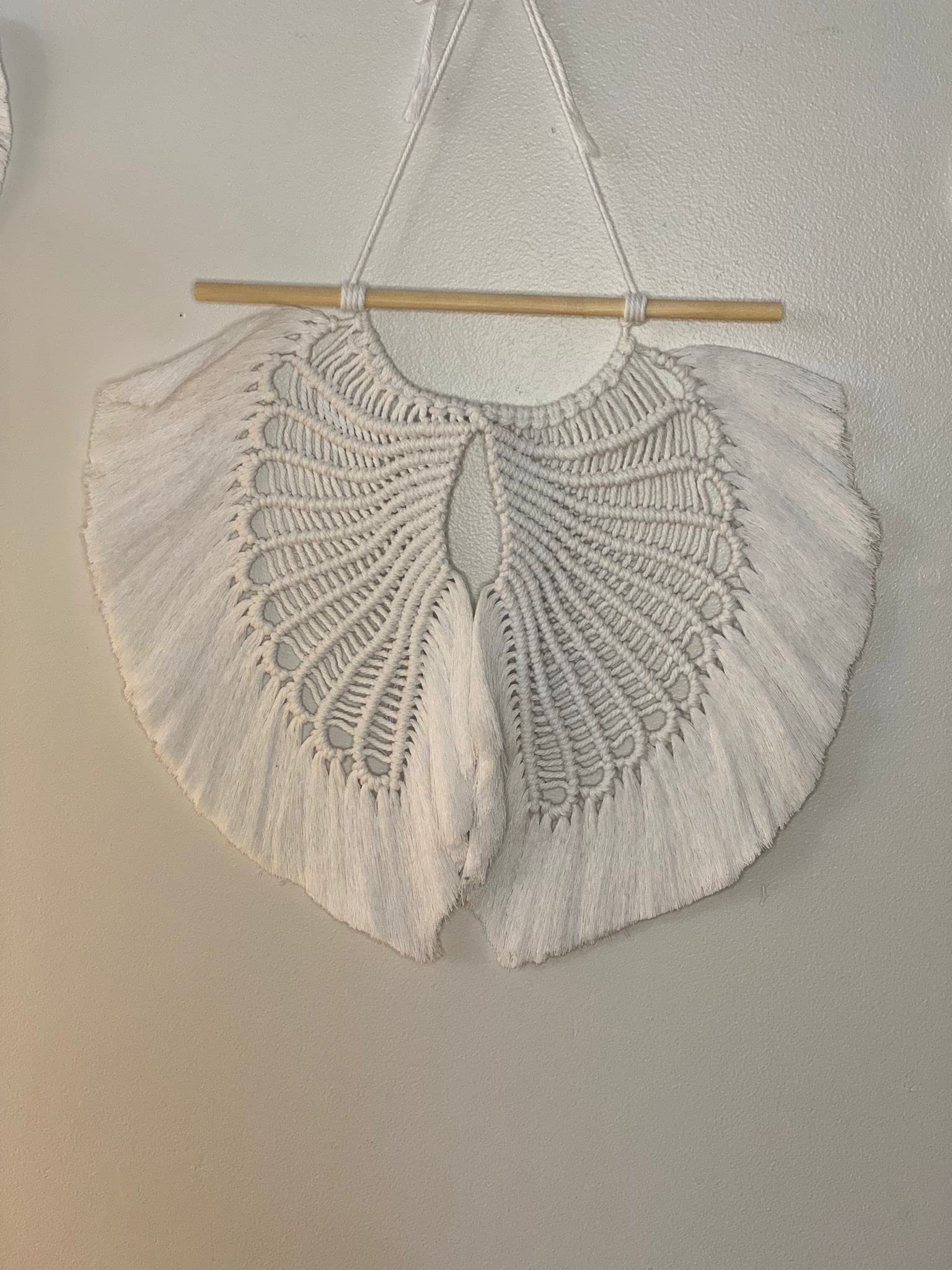 Handmade Macrame Wall Hanging Tapestry - Boho Angel Design for Home Decor | Perfect for Living Room, Bedroom, Nursery & Wedding Decorations
