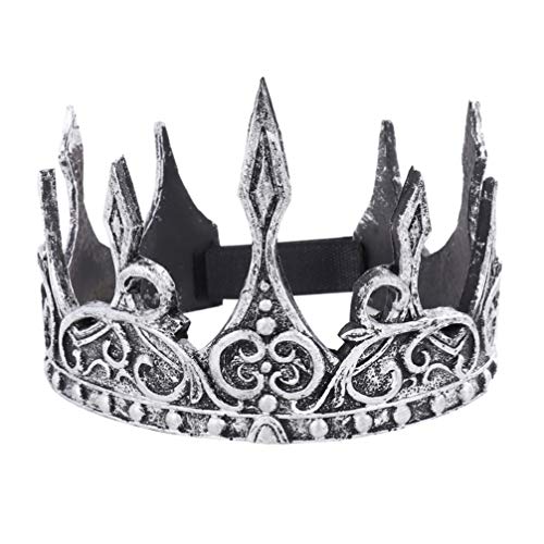 Vintage Medieval Prince Headdress - Soft PU Tiara for Cosplay, Halloween Costume, Wedding & Party Decor | Renaissance, Fairy Tale & Fantasy Theme Accessory