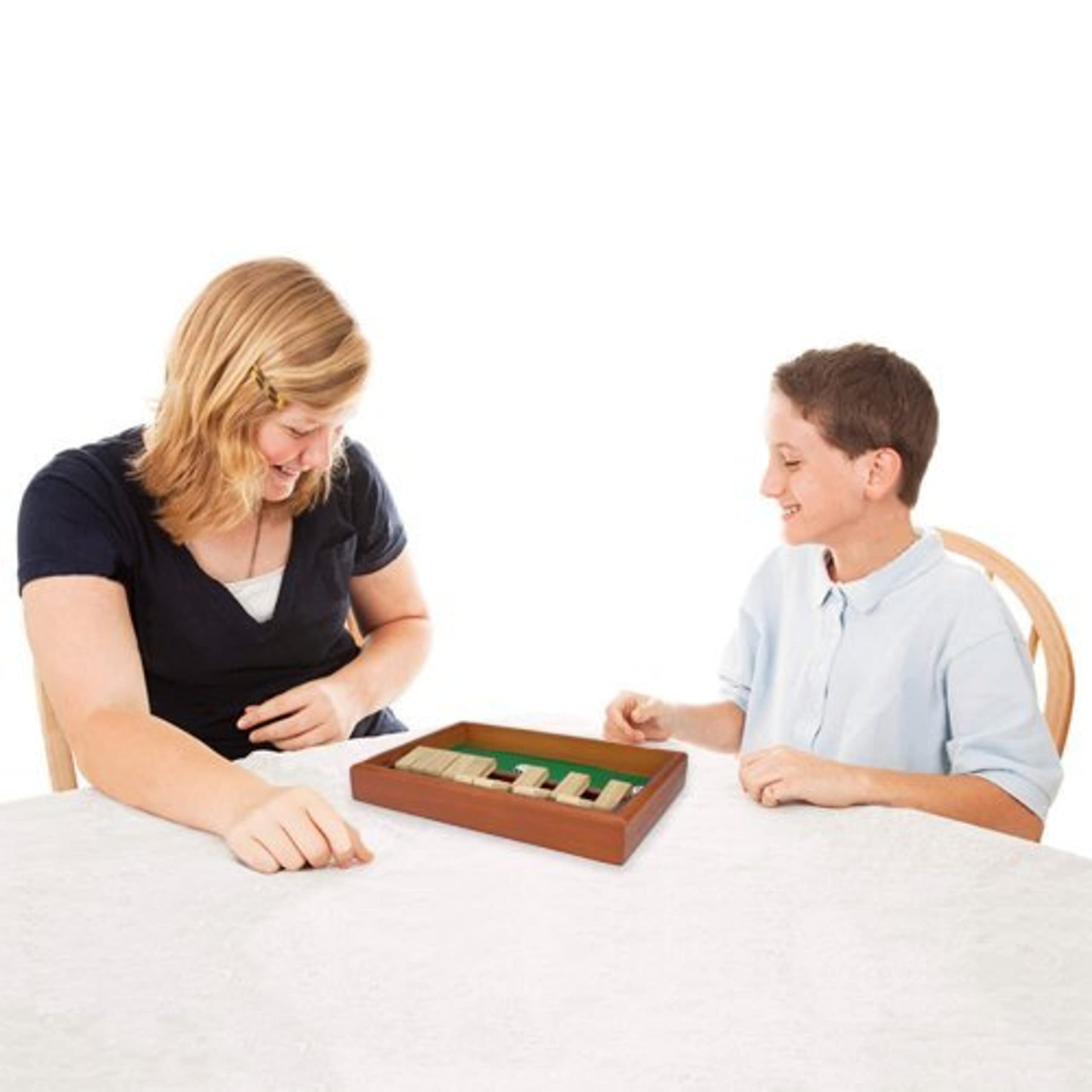 Brybelly Shut The Box Dice Game - Classic Wooden Board Game for Family Fun, Math Learning & Pub Nights | Perfect for Parties, Classroom & Casino-Themed Events