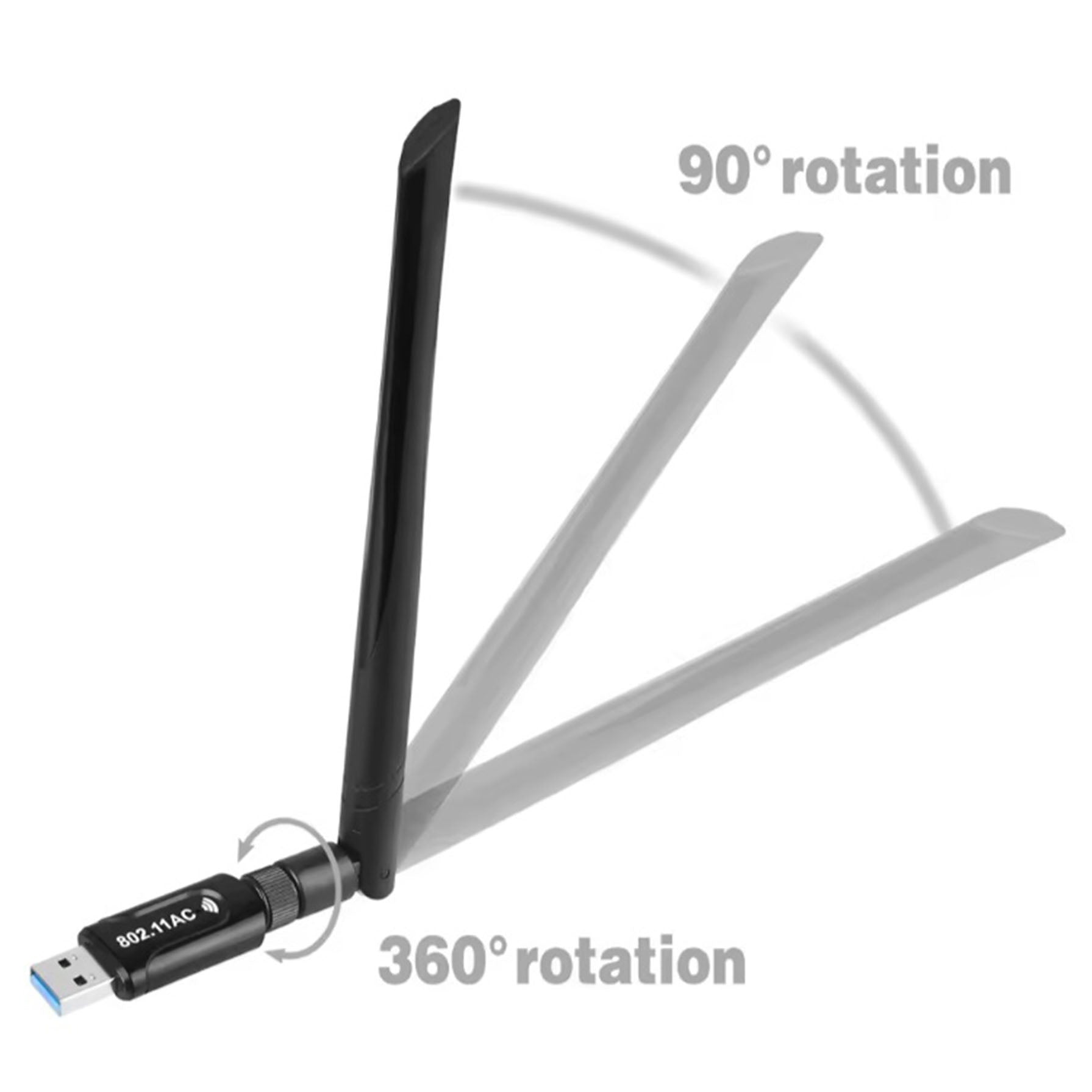 High-Speed 5GHz 1200Mbps WiFi Adapter - Ultra-Fast Wireless Internet for Gaming, Streaming & Work - Perfect for Laptops & PCs