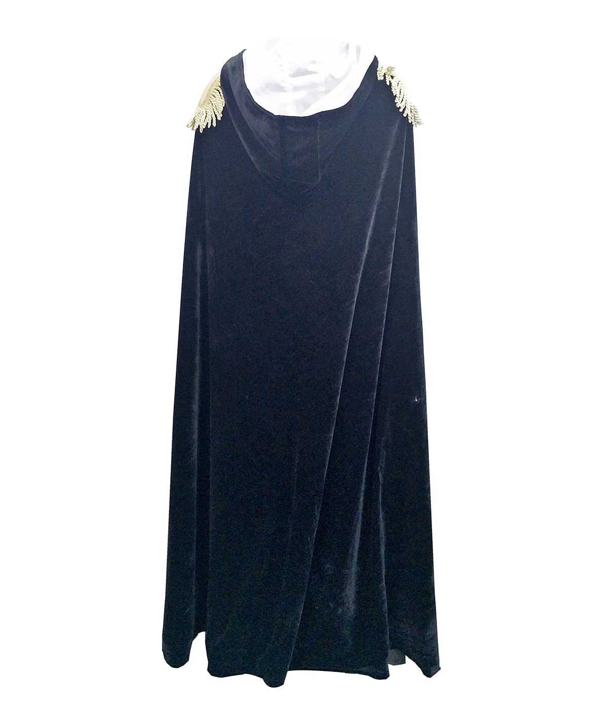 Gothic Black Dress with Detachable Cloak - Women's Victorian Cosplay Costume for Halloween, LARP, Renaissance Fair & Gothic Fashion