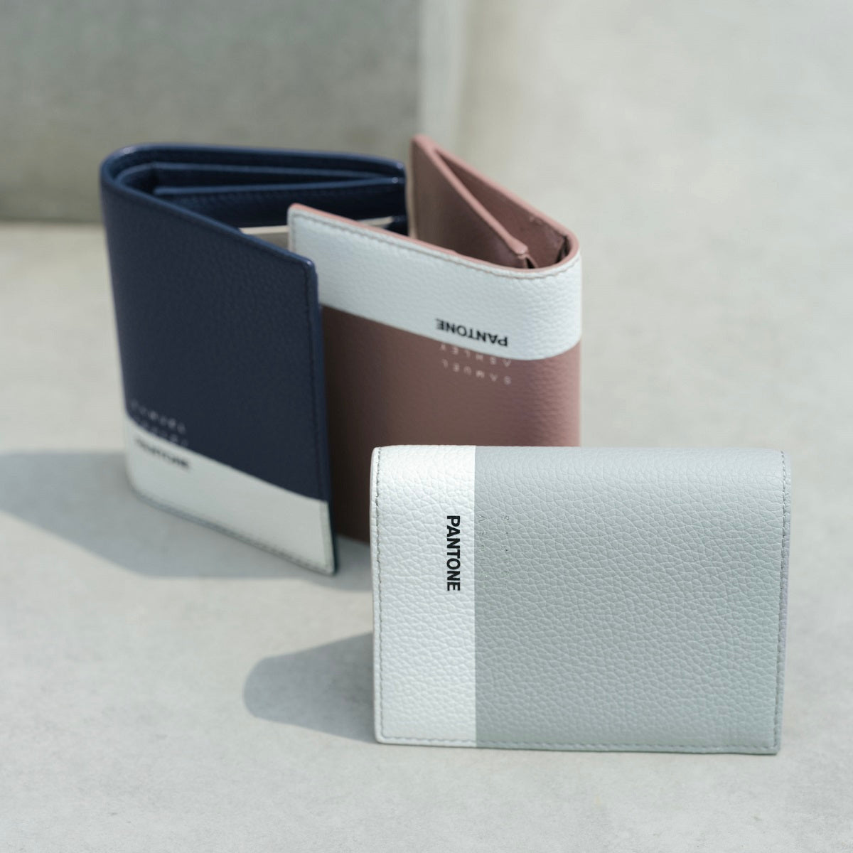 Samuel Ashley x Pantone Genuine Leather Bi-Fold Wallet for Men - Stylish & Durable RFID Blocking Card Holder - Perfect for Everyday Use, Travel, and Gifts