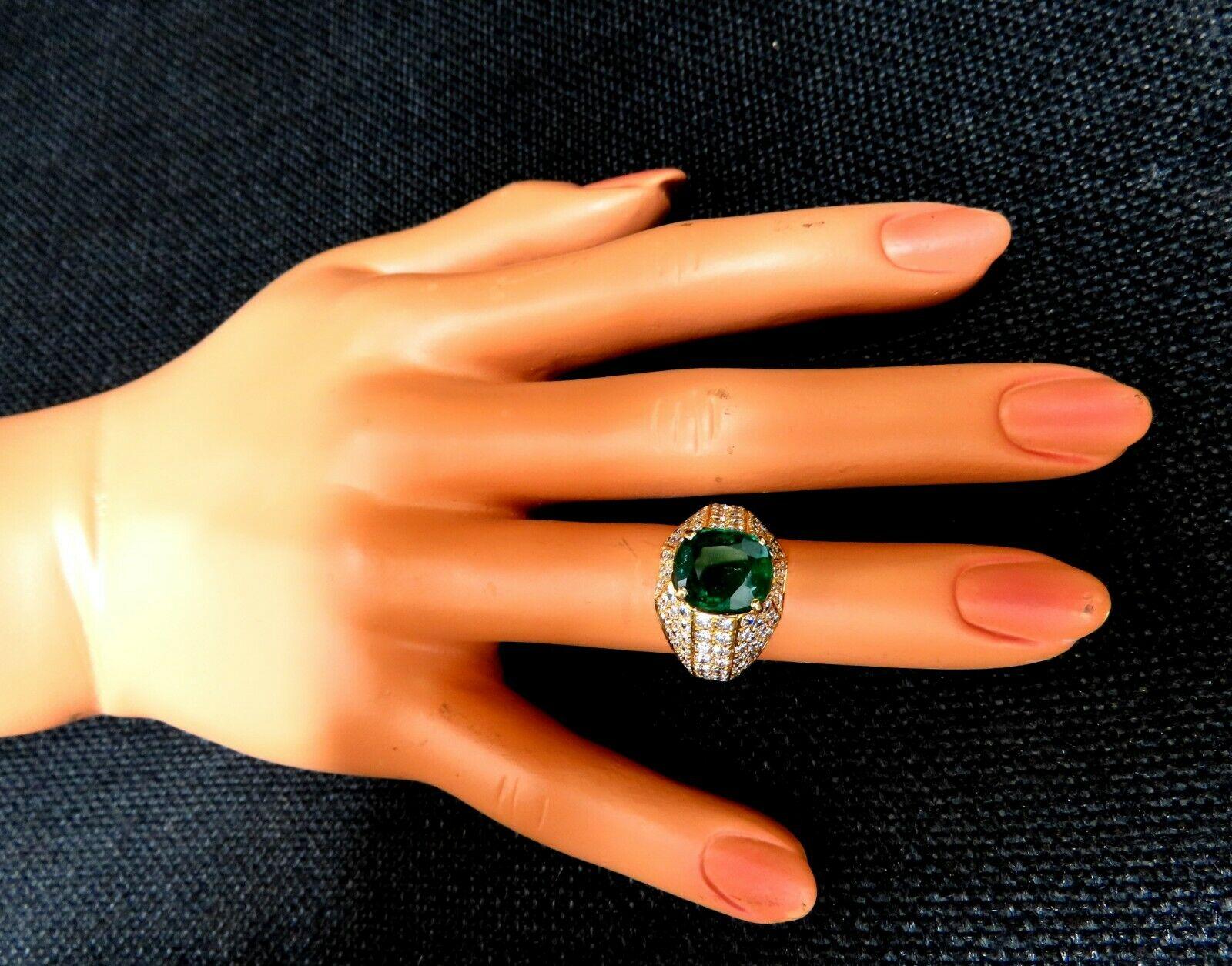 GIA Certified 4.30 Carat Natural Emerald Diamond Ring in 14K Gold for Women - Elegant Engagement, Wedding & Anniversary Jewelry Gift