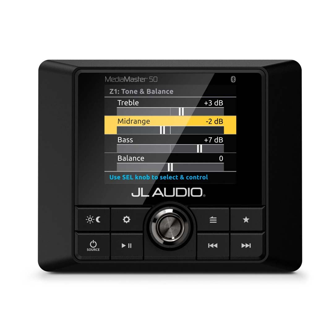 JL Audio MM50 MediaMaster Waterproof Marine Stereo with Full Color LCD Display - Perfect for Boats, Yachts, and Outdoor Marine Entertainment Systems