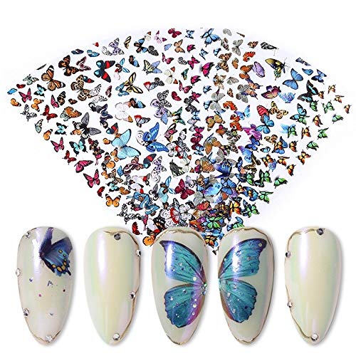 10pcs Summer Flower Nail Foils - DIY Nail Art Stickers for Party & Wedding