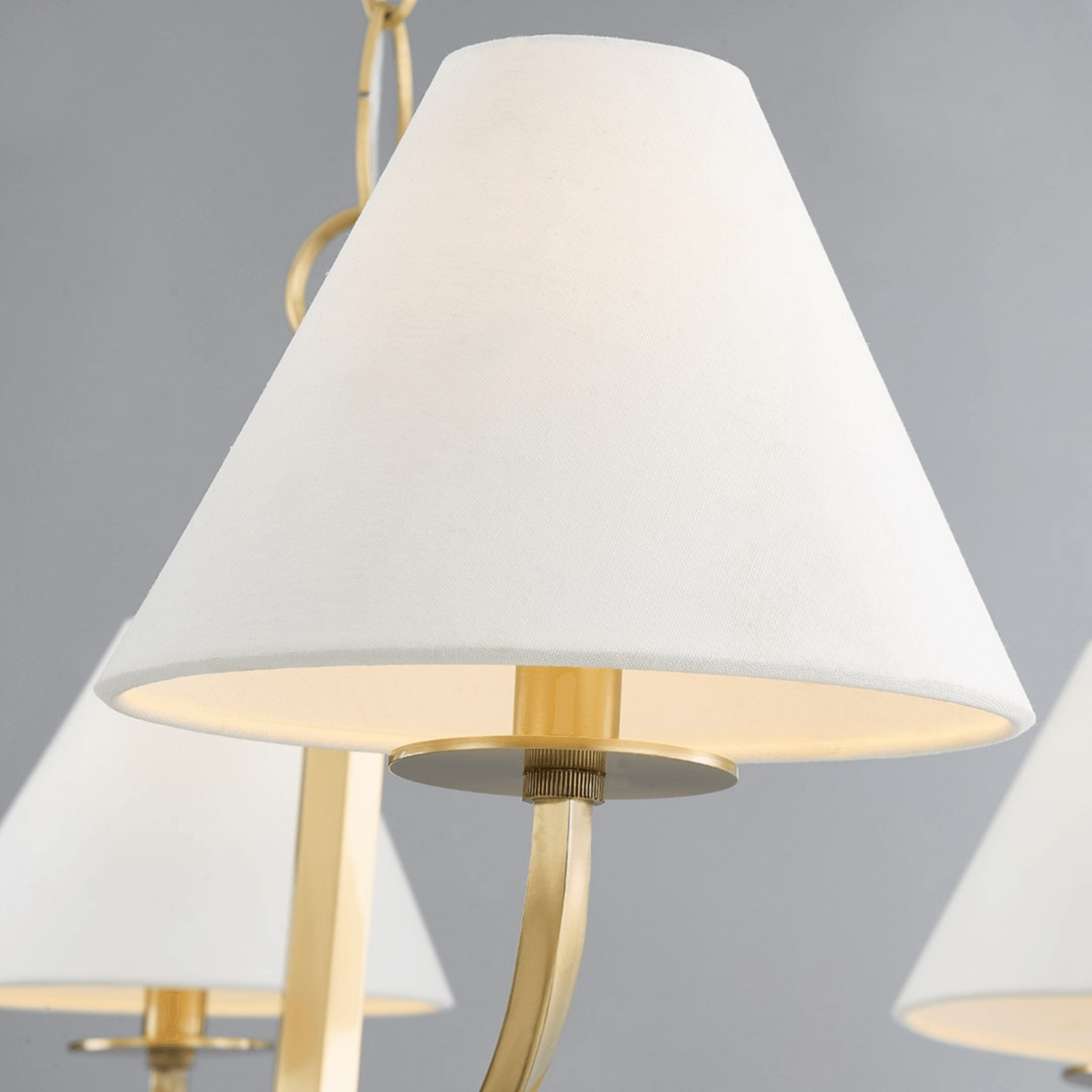 Vintage Aged Brass Stacey Chandelier - 24