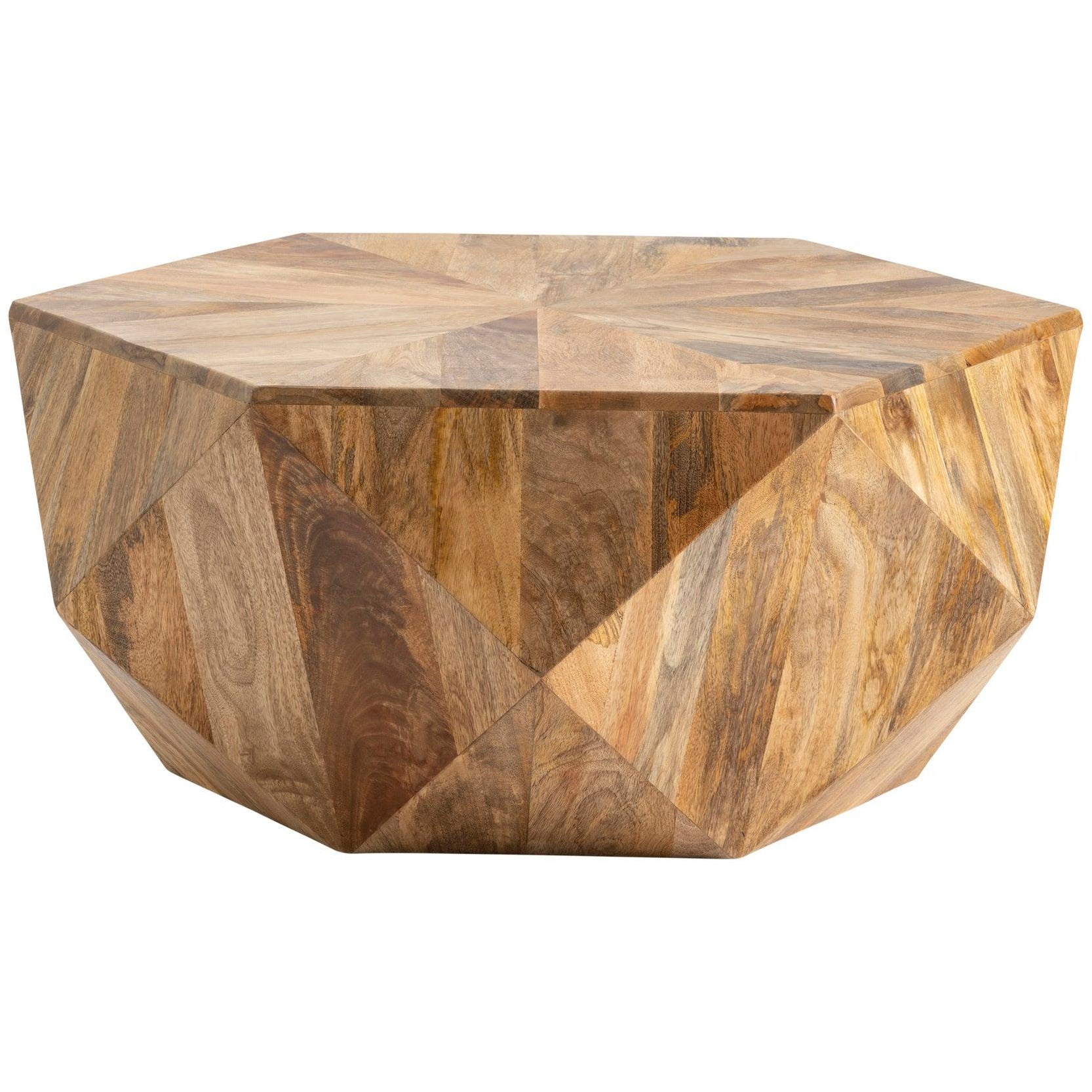 Hexagon Cocktail Table - Modern Wooden Coffee Table for Living Room, Lounge & Outdoor Patio - Stylish Home Decor & Furniture for Small Spaces