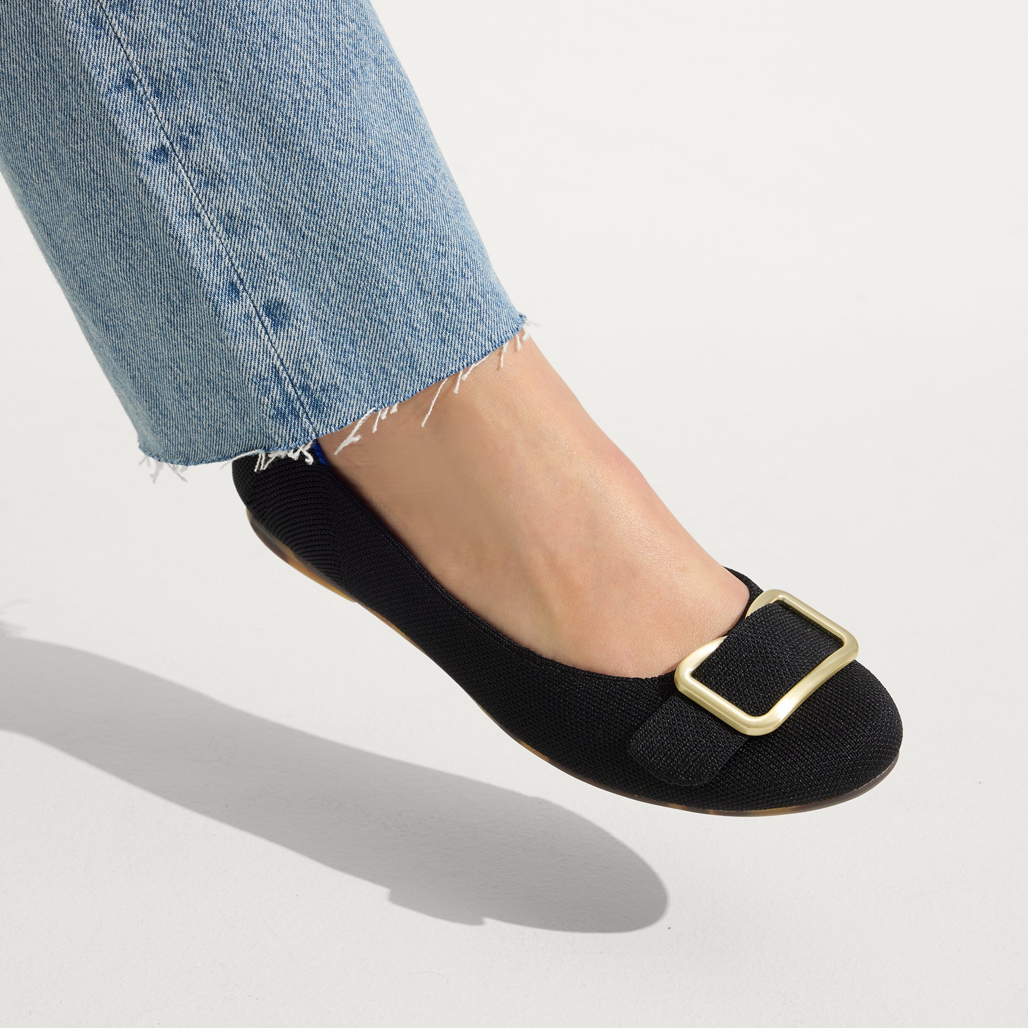 Emblem Ballet Flat Shoes for Women - Comfortable Black Slip-On Flats | Perfect for Work, Office, and Casual Wear