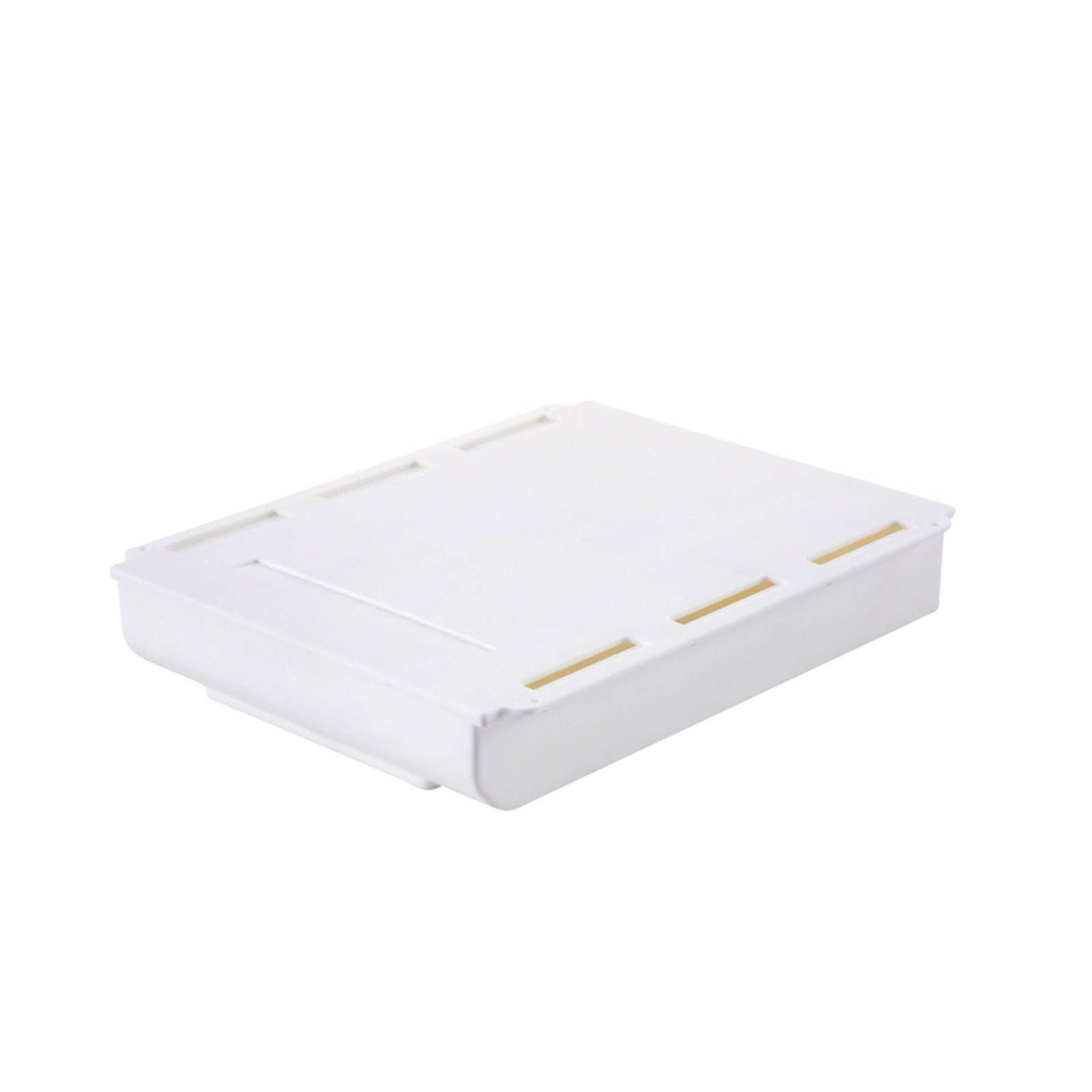 Under Desk Organizer with Pencil Holder - Drawer Storage Tray for Office, Kitchen & Bar - Smart Container for Stationery, Utensils & More (White, One Size) - Perfect for Home, Office & Dorm Organization