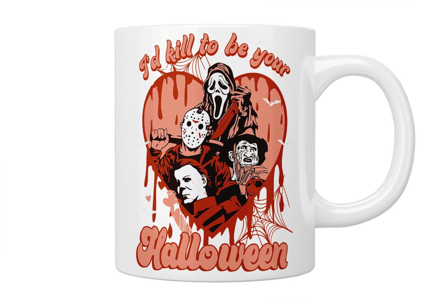 Spooky Halloween Coffee Mug - Funny 'I'd Kill To Be Your Halloween Mug' Ceramic Cup for Coffee, Tea & Hot Drinks - Perfect for Halloween Parties, Gifts & Office Use