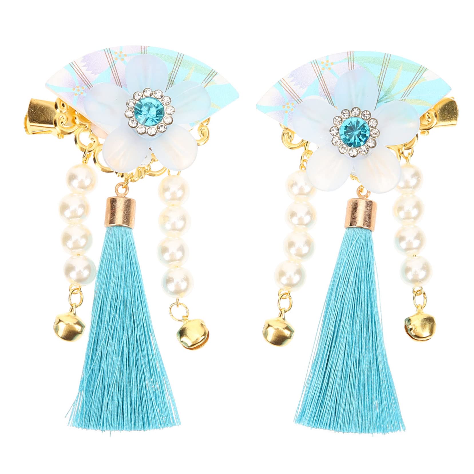 Elegant Japanese Tassel Hairpins Set - 2PCS Decorative Hair Clips for Women & Girls, Kimono Hair Ornament Accessories | Perfect for Traditional Japanese Outfits, Cosplay, Weddings and Special Occasions