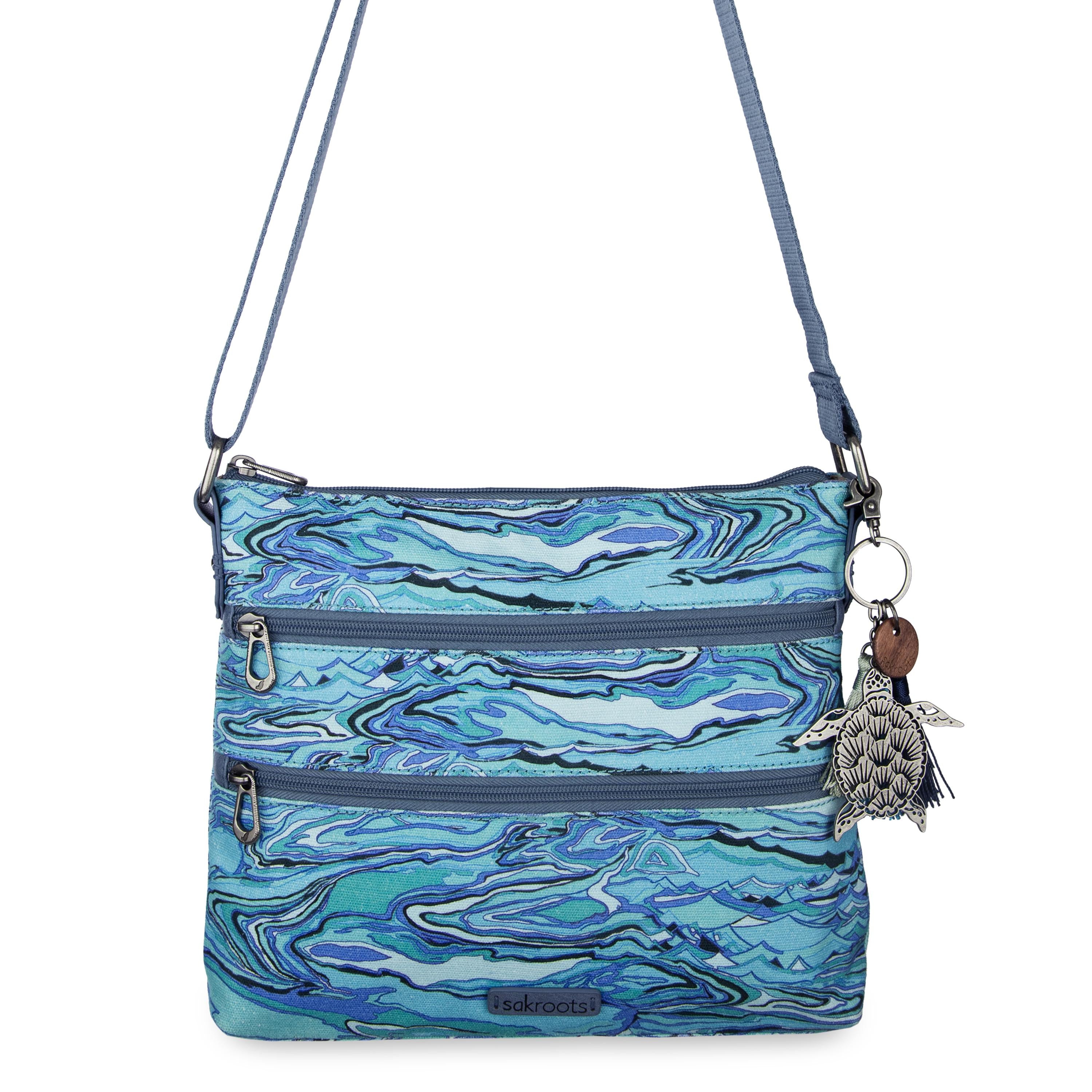 Stylish Canvas Crossbody Bag for Women & Men - Lightweight & Durable - Perfect for Travel, Shopping & Daily Use - Reef Water Nation Design