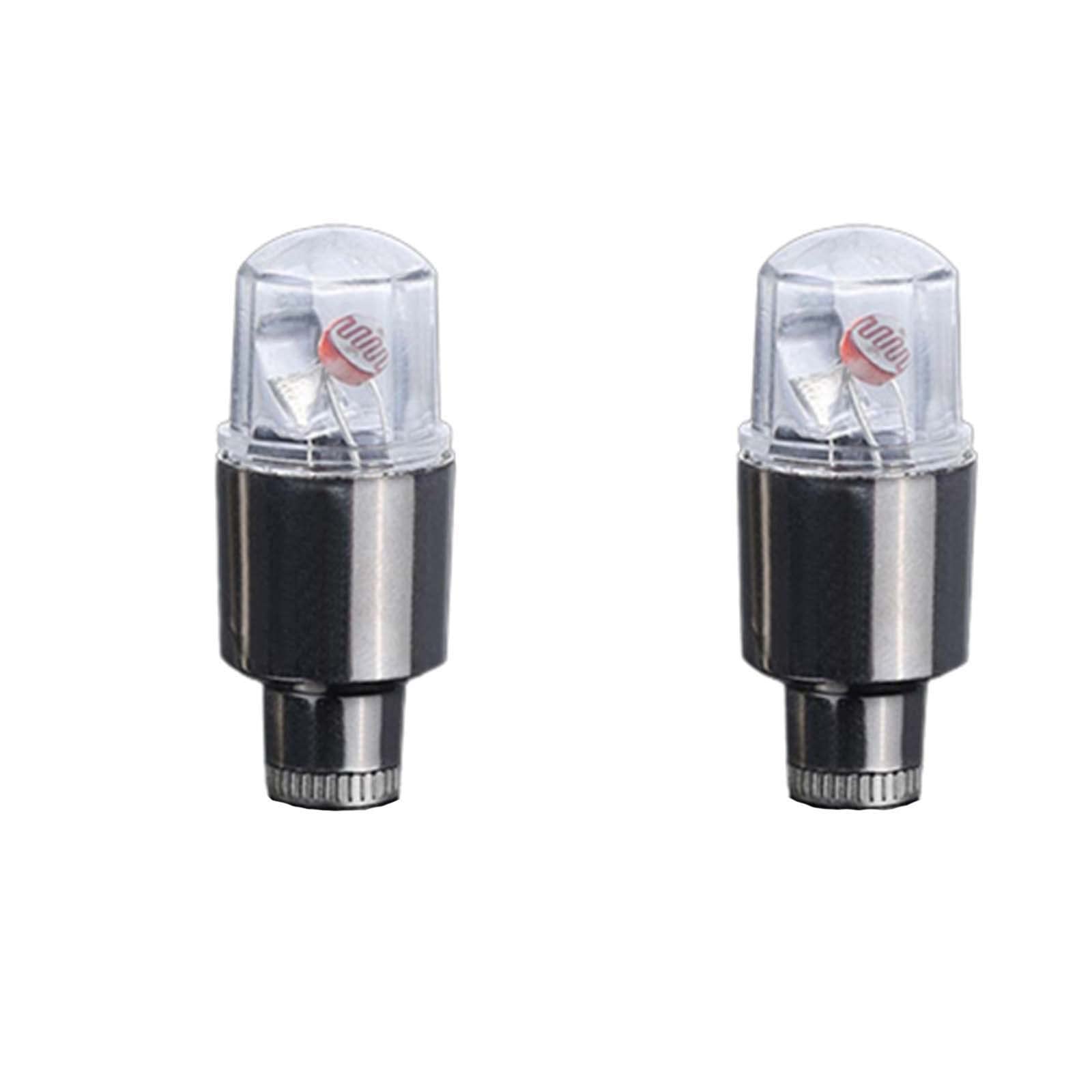 2Pcs LED Tire Stem Valve Caps with Neon Lights - Waterproof & Durable Auto Accessories for Cars, Bikes, and Bicycles - Enhance Night Visibility & Style for Safe Driving and Cycling