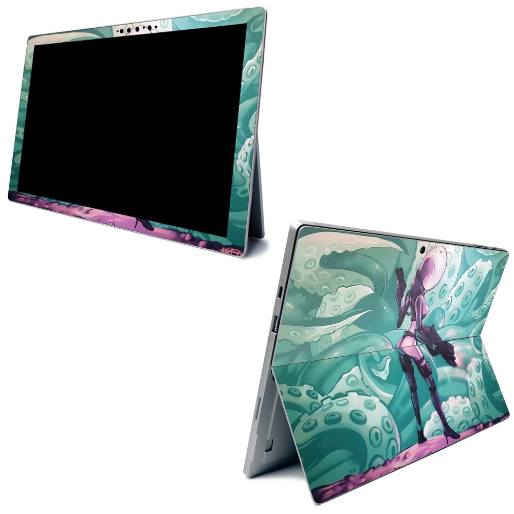 MightySkins Vinyl Decal Wrap Cover for Microsoft Surface Pro 7 - Tentacle Invasion Design | Protective & Durable Skin | Easy to Apply & Remove | Made in USA | Perfect for Work, School & Travel Protection