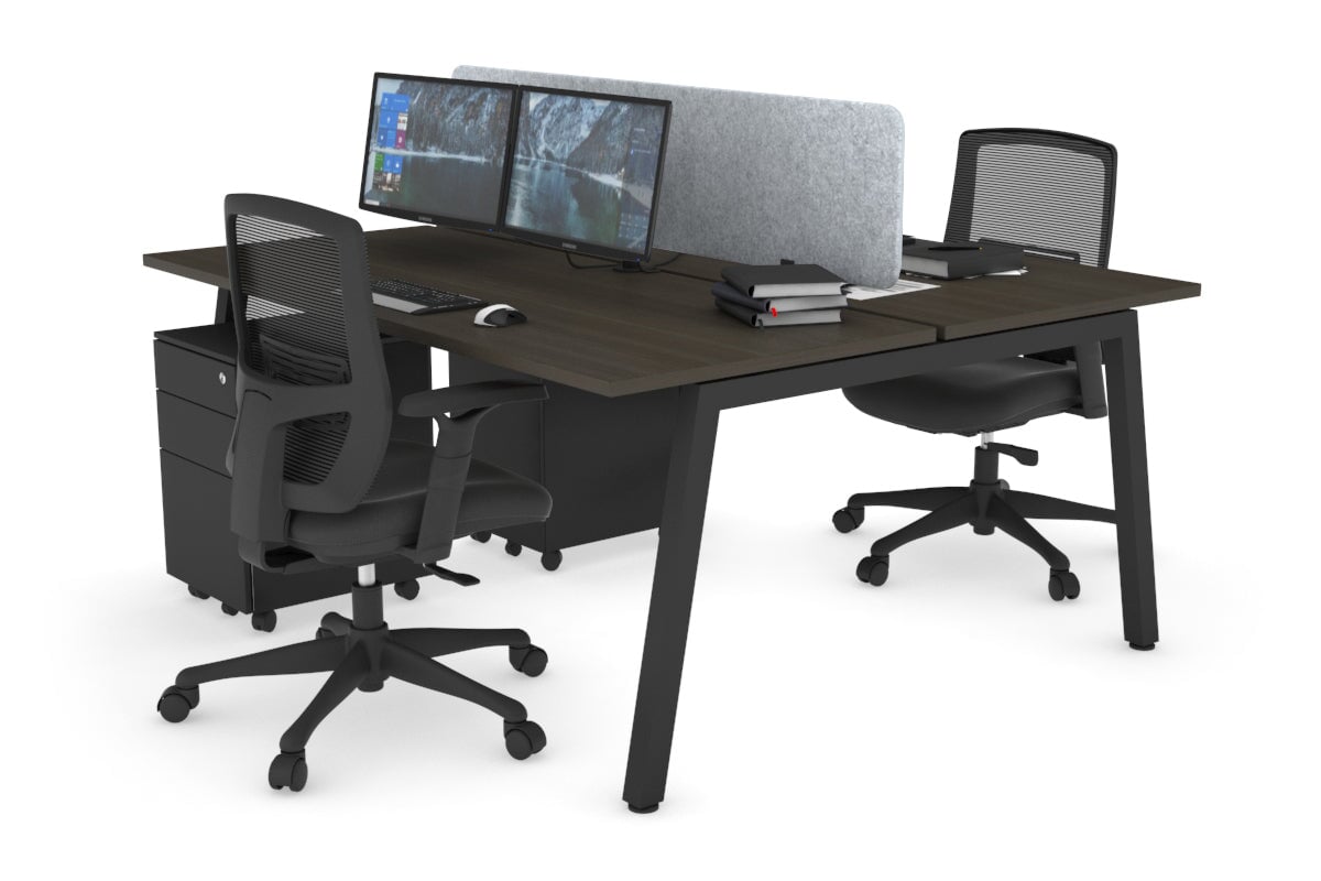 Quadro 2 Person Office Workstation Desk [1400L x 700W] - Perfect for Shared Workspaces & Collaborative Office Environments