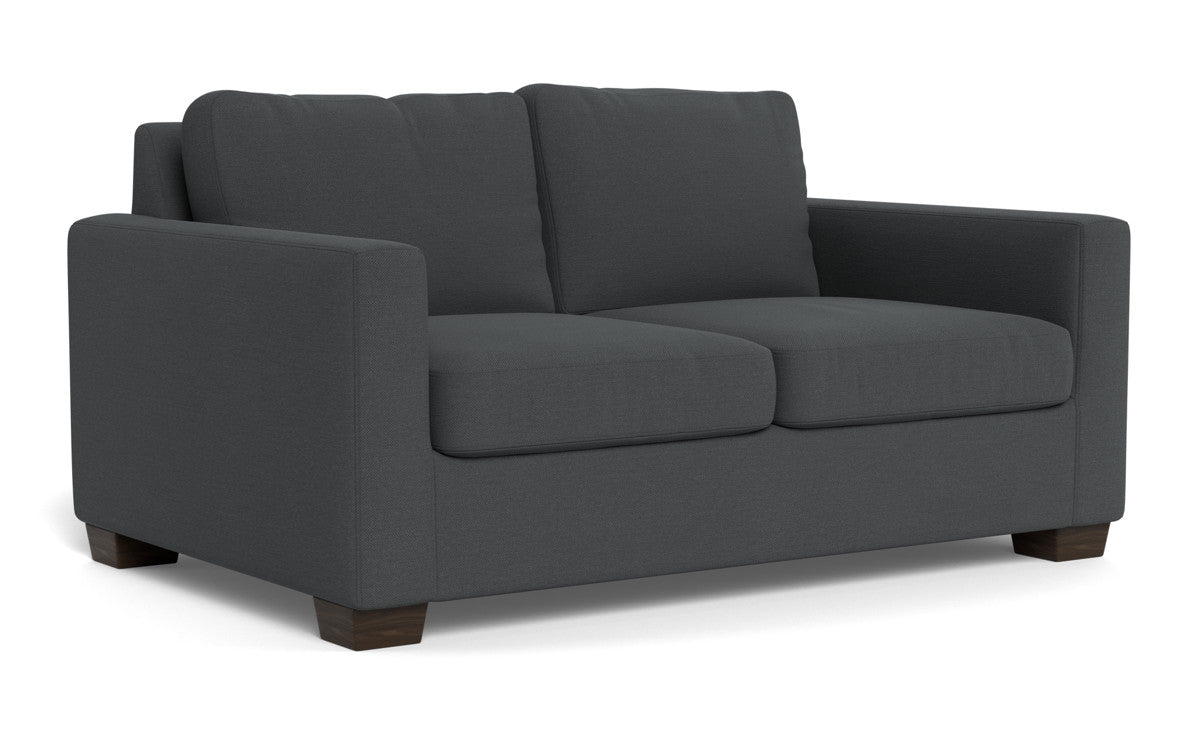 Track 62 Loveseat - Modern 2-Seater Sofa for Small Spaces, Comfortable Fabric Couch with Sturdy Wooden Legs - Perfect for Apartments, Living Rooms and Cozy Home Decor