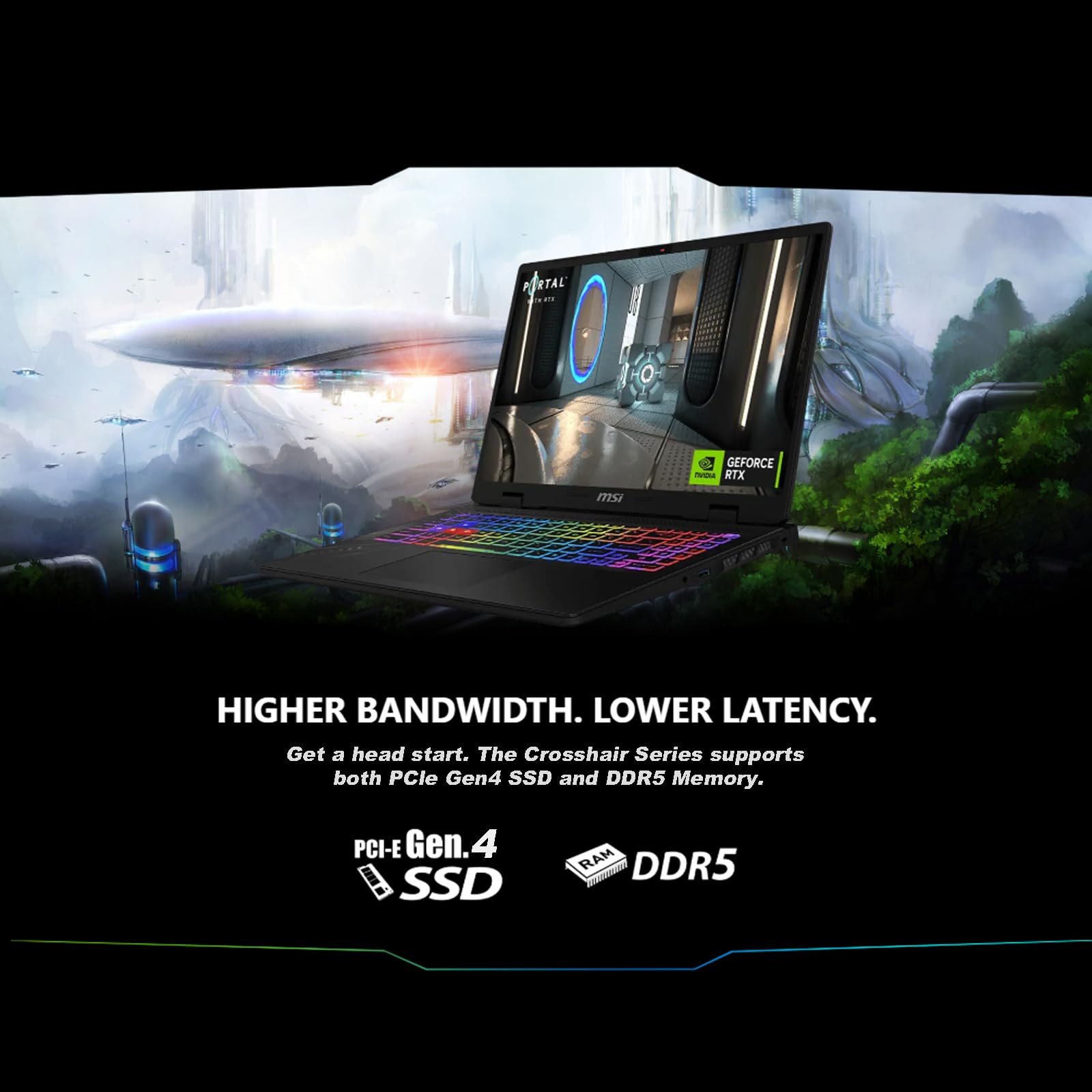 MSI RTX 4070 Gaming Laptop - Intel Core i7-14650HX 16-Core Processor, 16GB DDR5 RAM, 1TB PCIe Gen4 SSD, 16