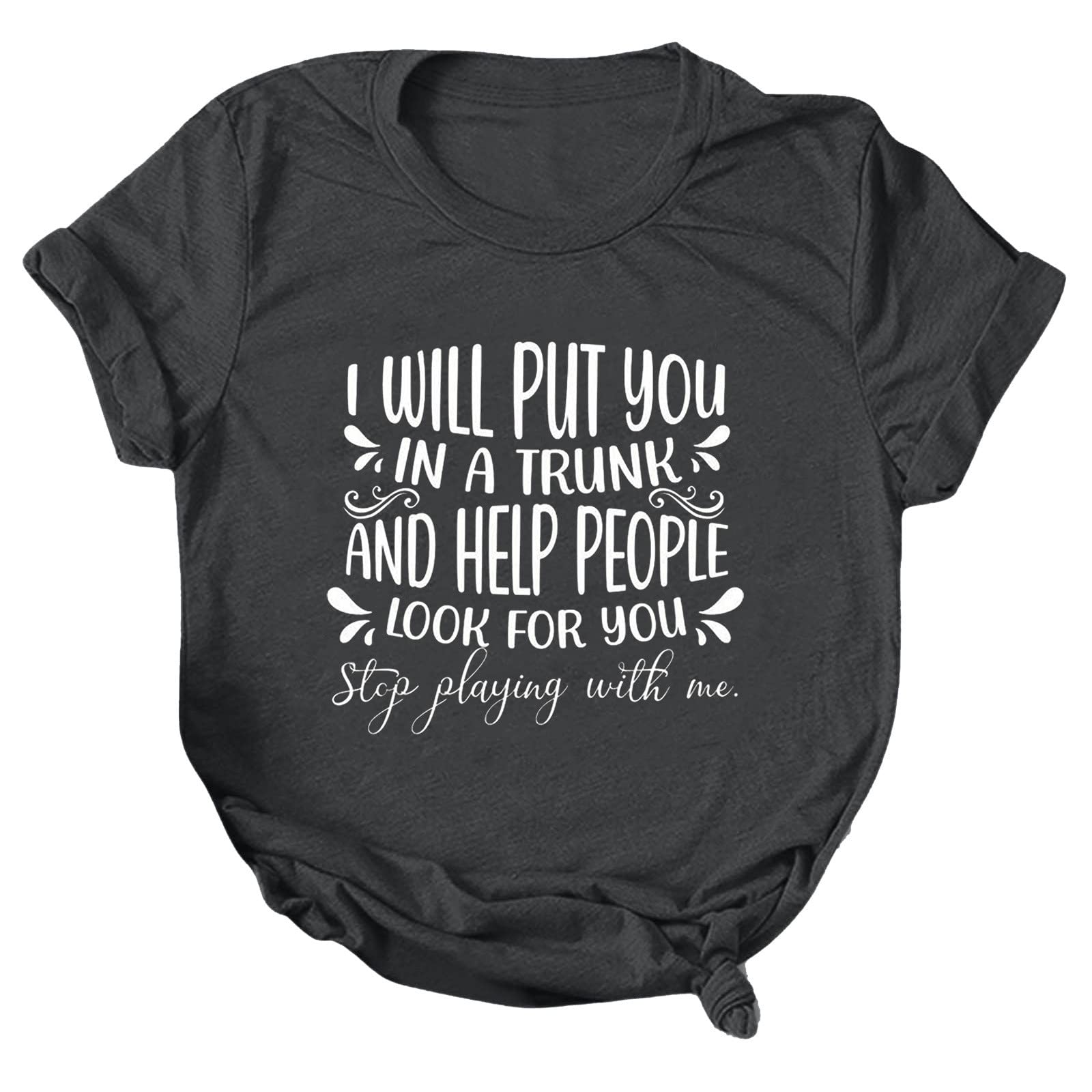 Funny Inspirational Graphic Print Women's T-Shirts - Cute Letter Summer Tees, Short Sleeve Casual Tops for Everyday Wear & Outfits