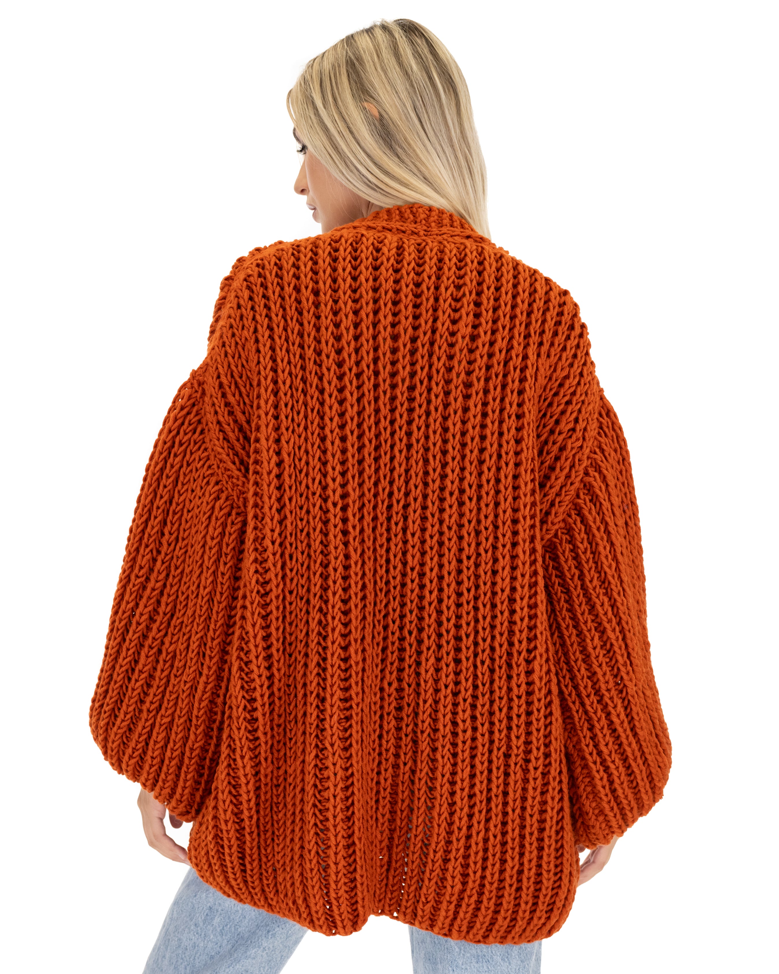 Premium Merino Wool Balloon Cardigan for Women - Soft & Cozy Oversized Knit Sweater - Perfect for Fall, Winter & Casual Outfits