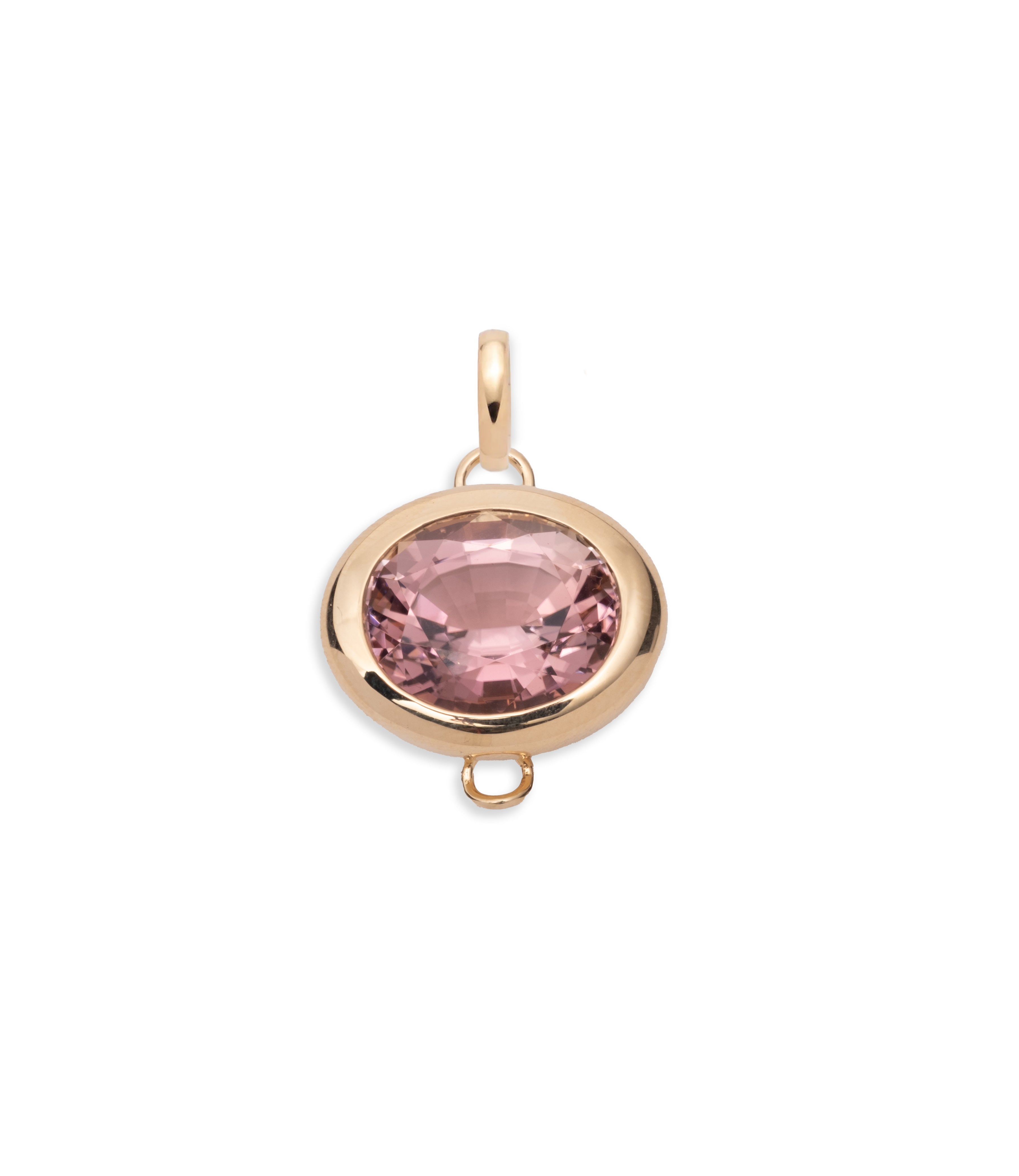 11.23ct Oval Cut Unique Bi-Color Tourmaline Gemstone Pendant Necklace in 14K Yellow Gold with Annex Link Chain - Perfect for Anniversary Gifts, Valentine's Day & Special Occasions
