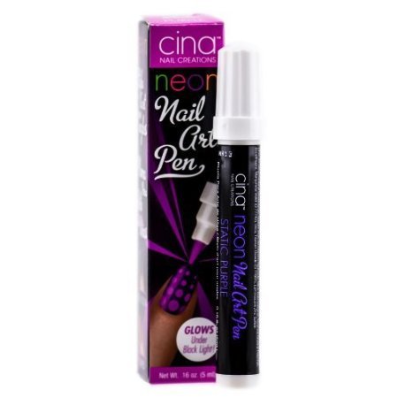 Cinapro Nail Art Pen - Neon Static Purple Nail Polish Marker for DIY Nail Designs - Perfect for Parties, Salons & Home Manicures