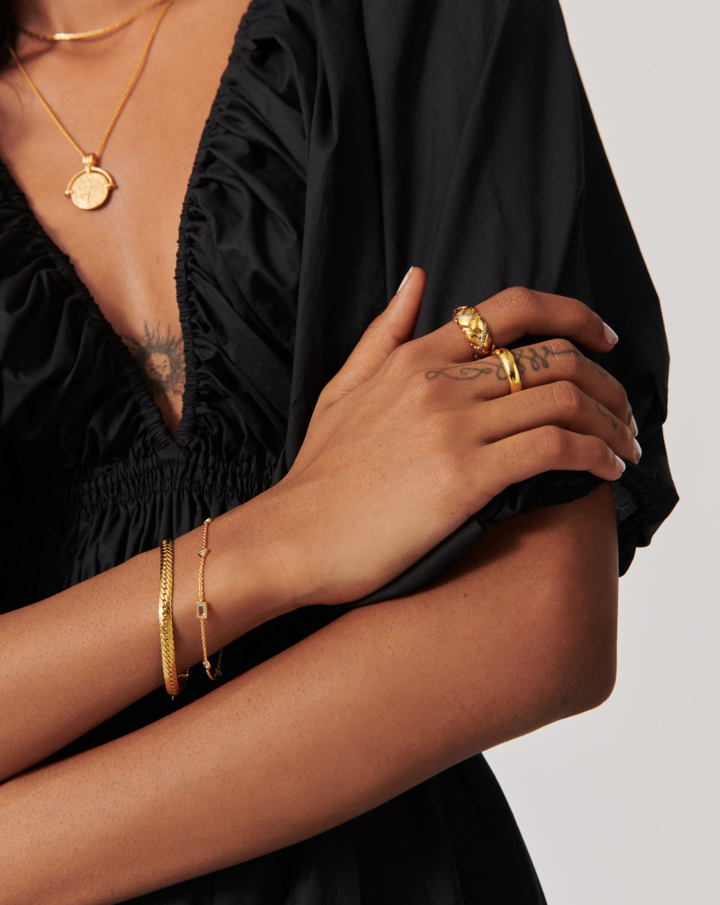 18k Gold Vermeil Floating Stone Charm Bracelet for Women - Elegant Layering Jewelry for Everyday Wear, Gift Giving & Special Occasions