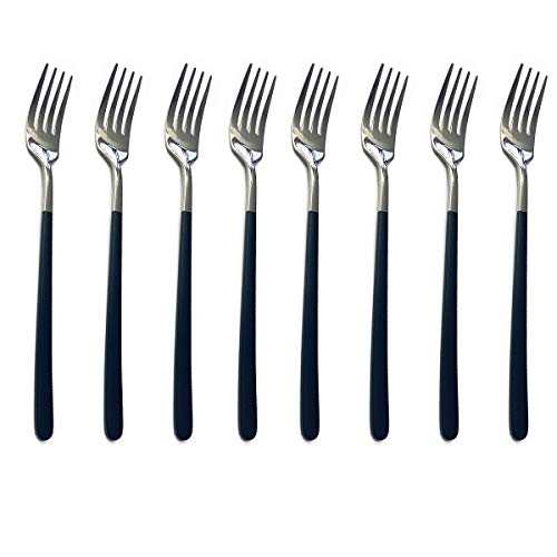 Black Silver Dinner Fork 8p