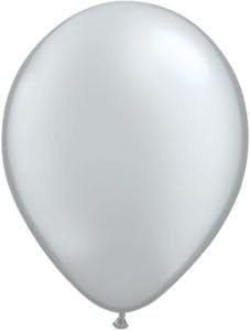 Shiny Metallic Silver Helium Balloons for Parties - 12 Pack Premium Foil Balloons for Birthday, Wedding, Baby Shower & Anniversary Decorations