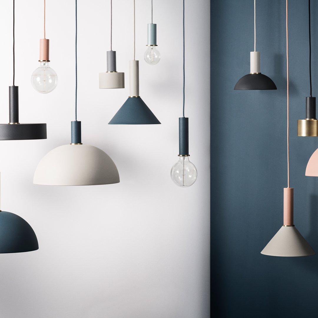 Ferm Living Cone Shade Collection - Modern Pendant Lighting for Dining Room, Bedroom & Living Room Decor