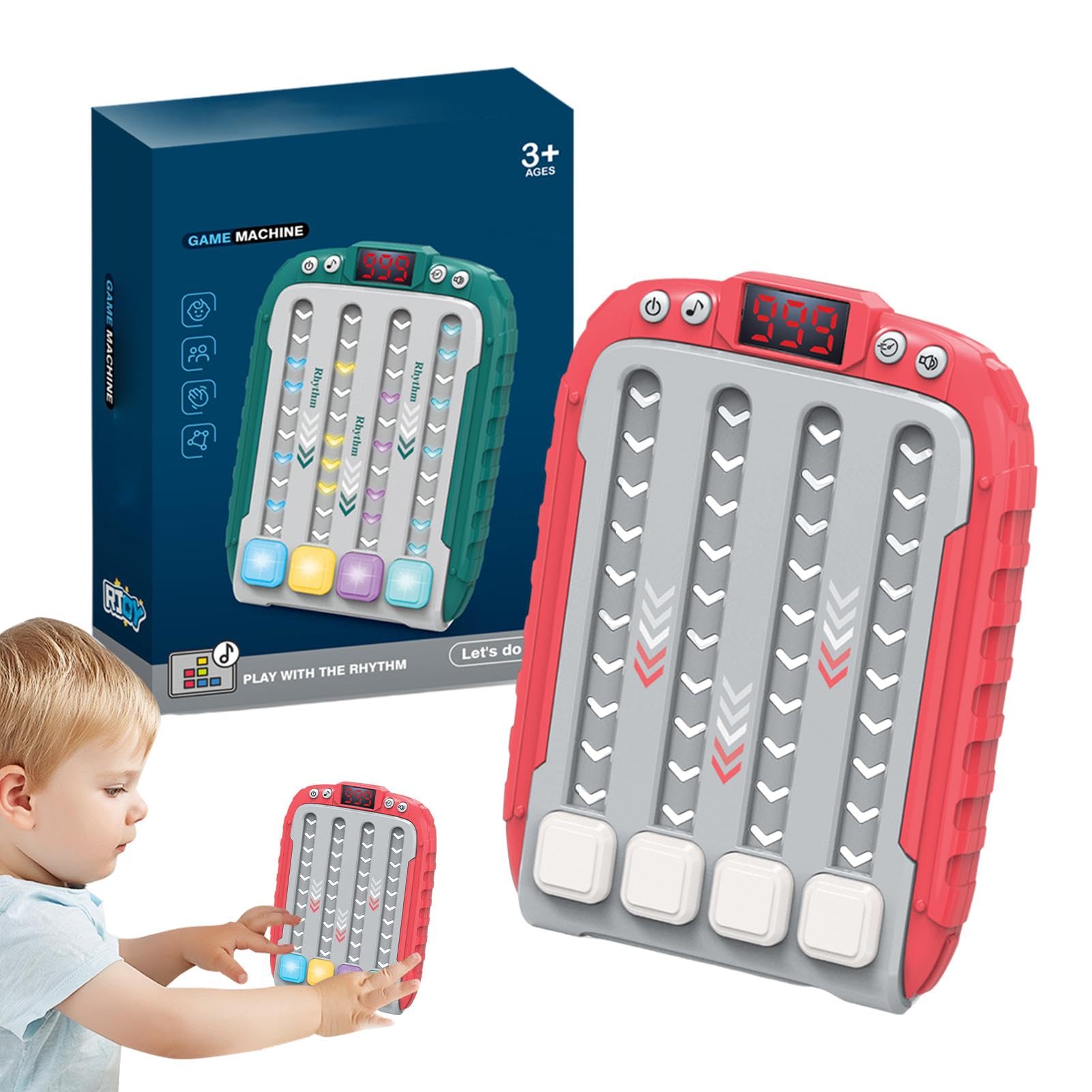Fast Press Quick Push Game - Handheld Music Puzzle Game Console for Kids, Comfortable Grip Sensory Toys with Bubble Pop Stress Relief - Portable & Easy to Use for Travel, Parties & Family Game Night