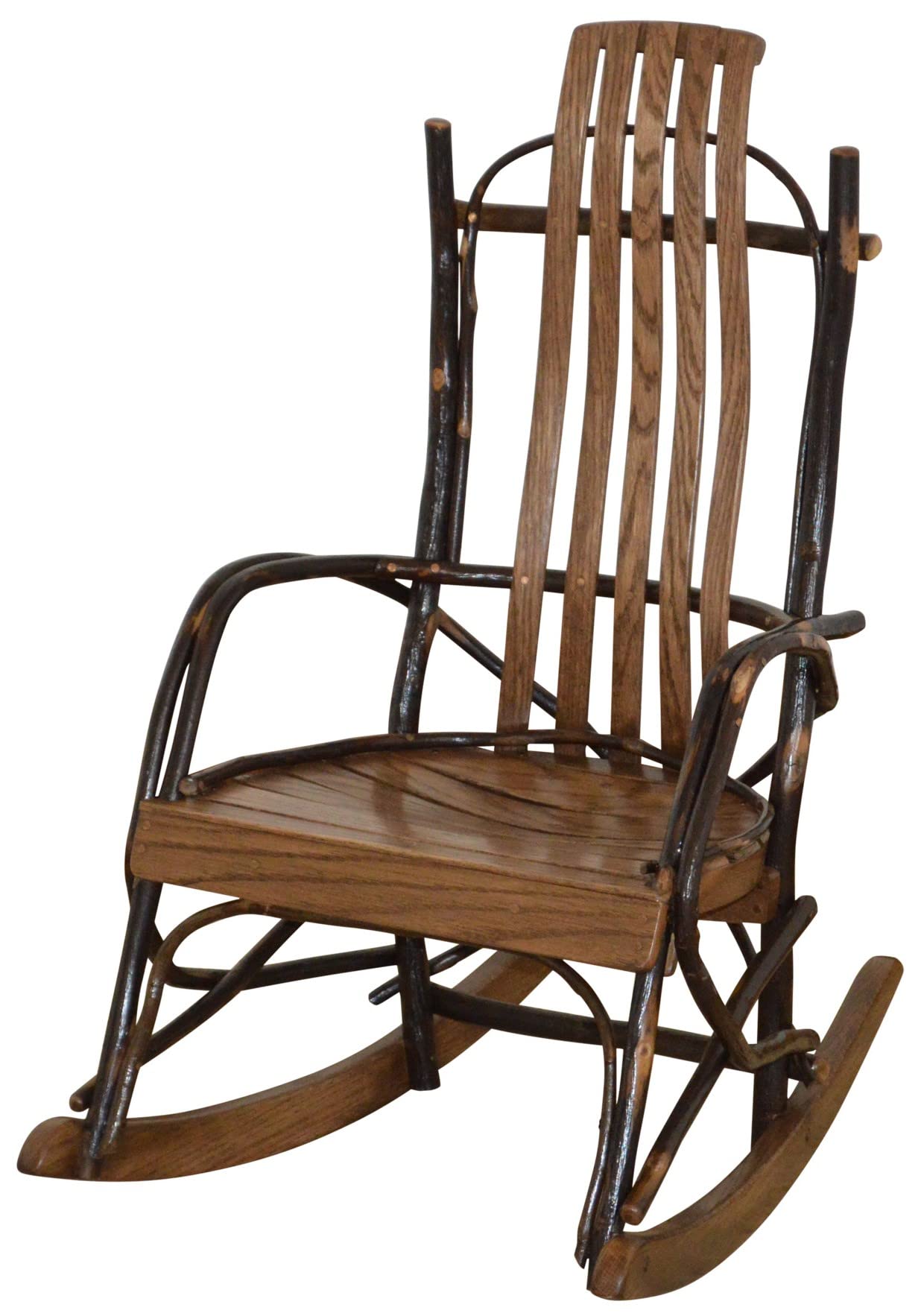 Hickory Wood Child's Reading Rocker with Walnut Finish - Kids Furniture for Bedroom, Nursery & Playroom - Comfortable Rocking Chair for Storytime & Relaxation