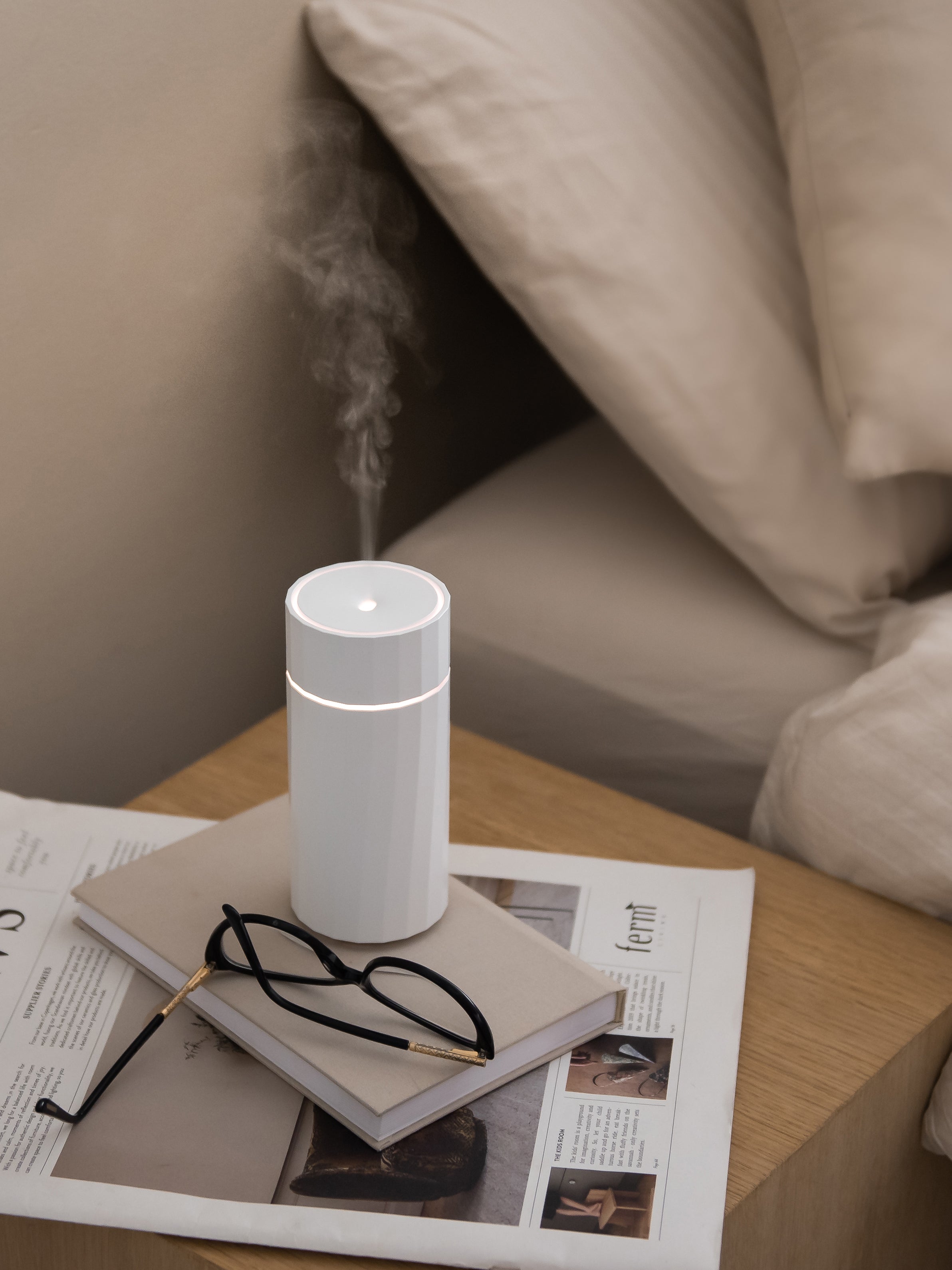 Made By Zen Nomad USB Aroma Diffuser - White | Portable Essential Oil Diffuser for Home, Office & Travel | Relaxation & Aromatherapy