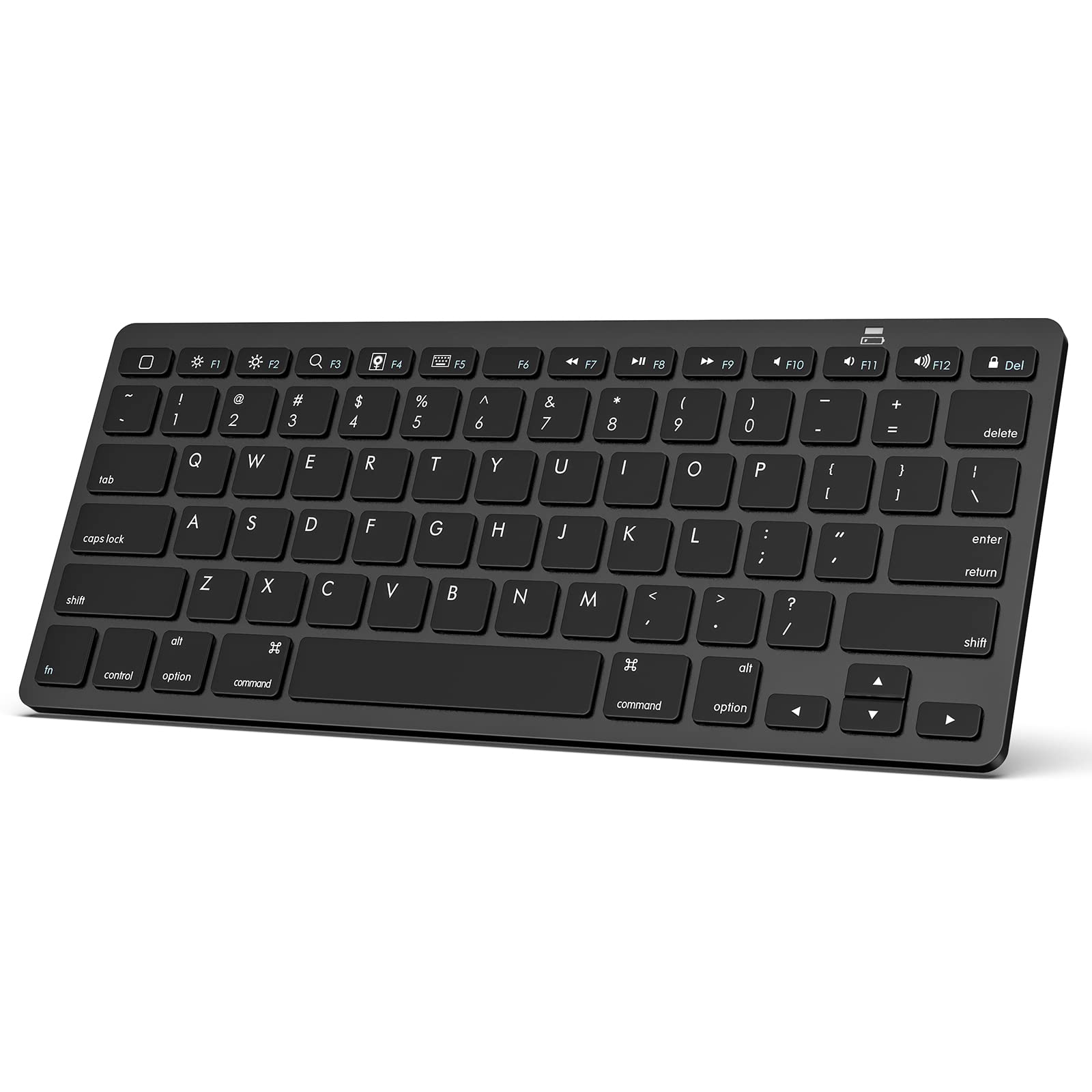 KOOWIEN Wireless Bluetooth Keyboard for iPad 8th/7th Gen, iPad Air 4th Gen, iPad Pro 12.9/11, iPad Mini, and Other Bluetooth Devices - Slim Portable Design for Home, Office & Travel (Black)