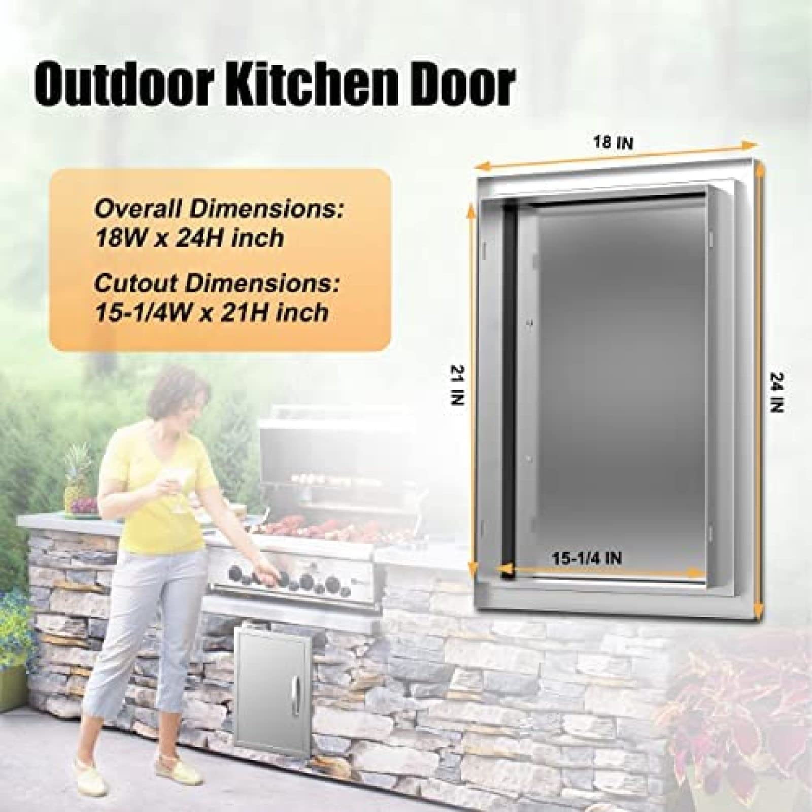 Premium 304 Stainless Steel Outdoor Kitchen Triple Drawer & Trash Drawer Combo - 18