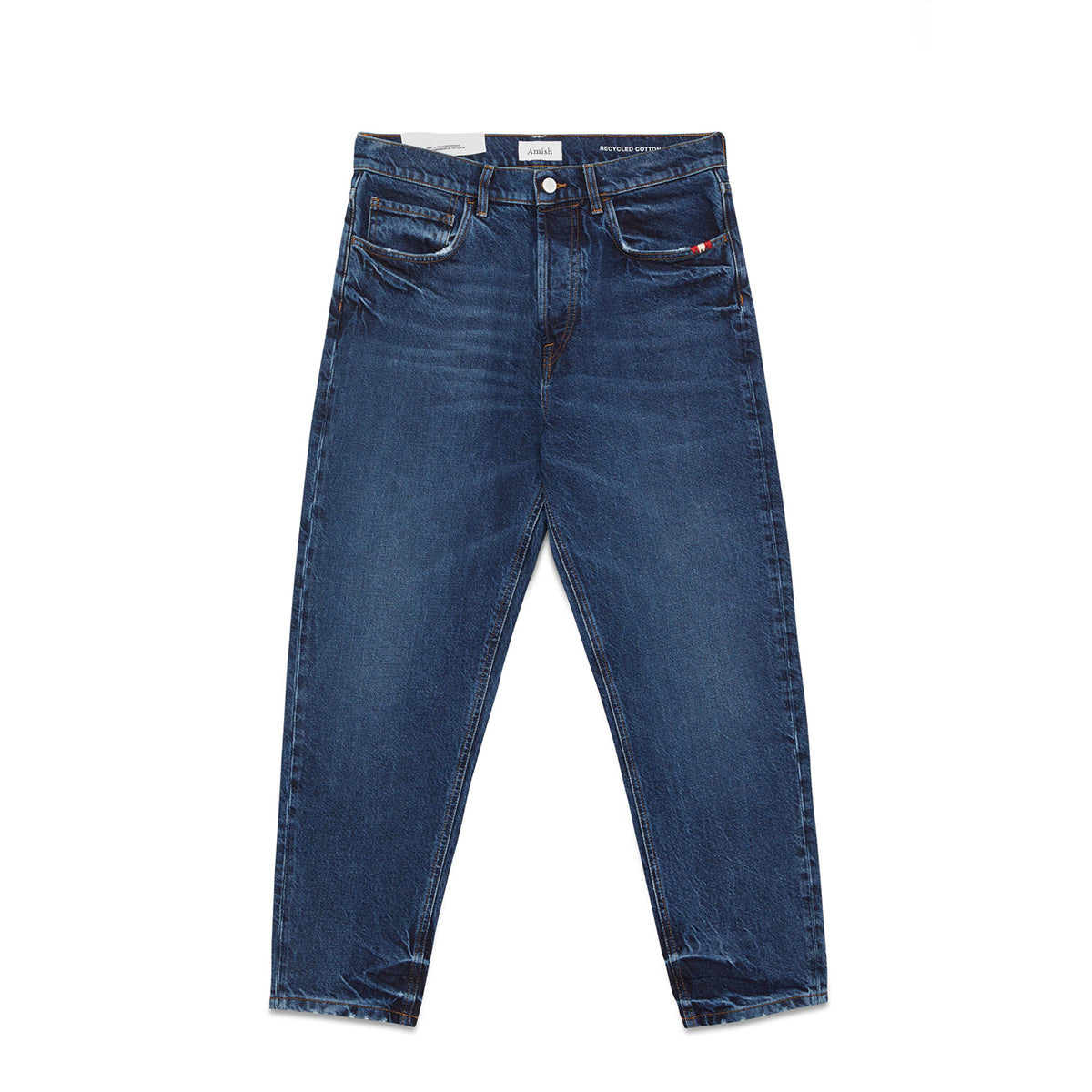 Amish Jeremiah Dark Classic Denim Jeans for Men - Comfortable & Durable Straight Fit Jeans - Perfect for Casual Wear, Work & Everyday Use