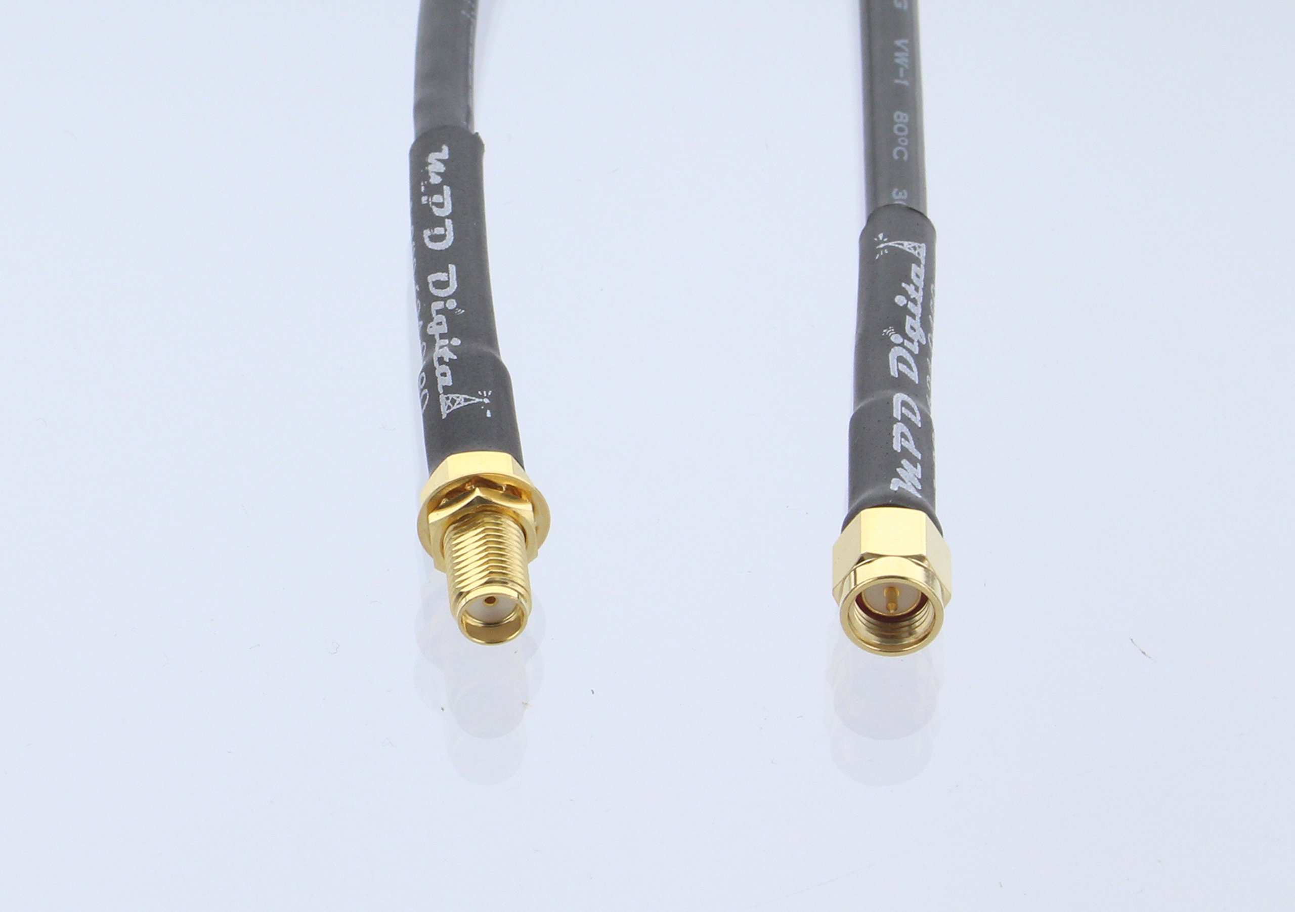 MPD Digital Times Microwave LMR-240 SMA Male to Female RF Coaxial Cable - 50ft RG8X Antenna Extension Jumper for Ham Radio, CB, WiFi & Cellular Signal Boosters - Perfect for Home, Office & Outdoor Communication Systems
