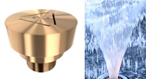 SEG ZWE 012 1-Inch MPT Triangle Fan Jet Fountain Deck Jet - Perfect for Pool Water Features, Landscape Design & Backyard Water Displays