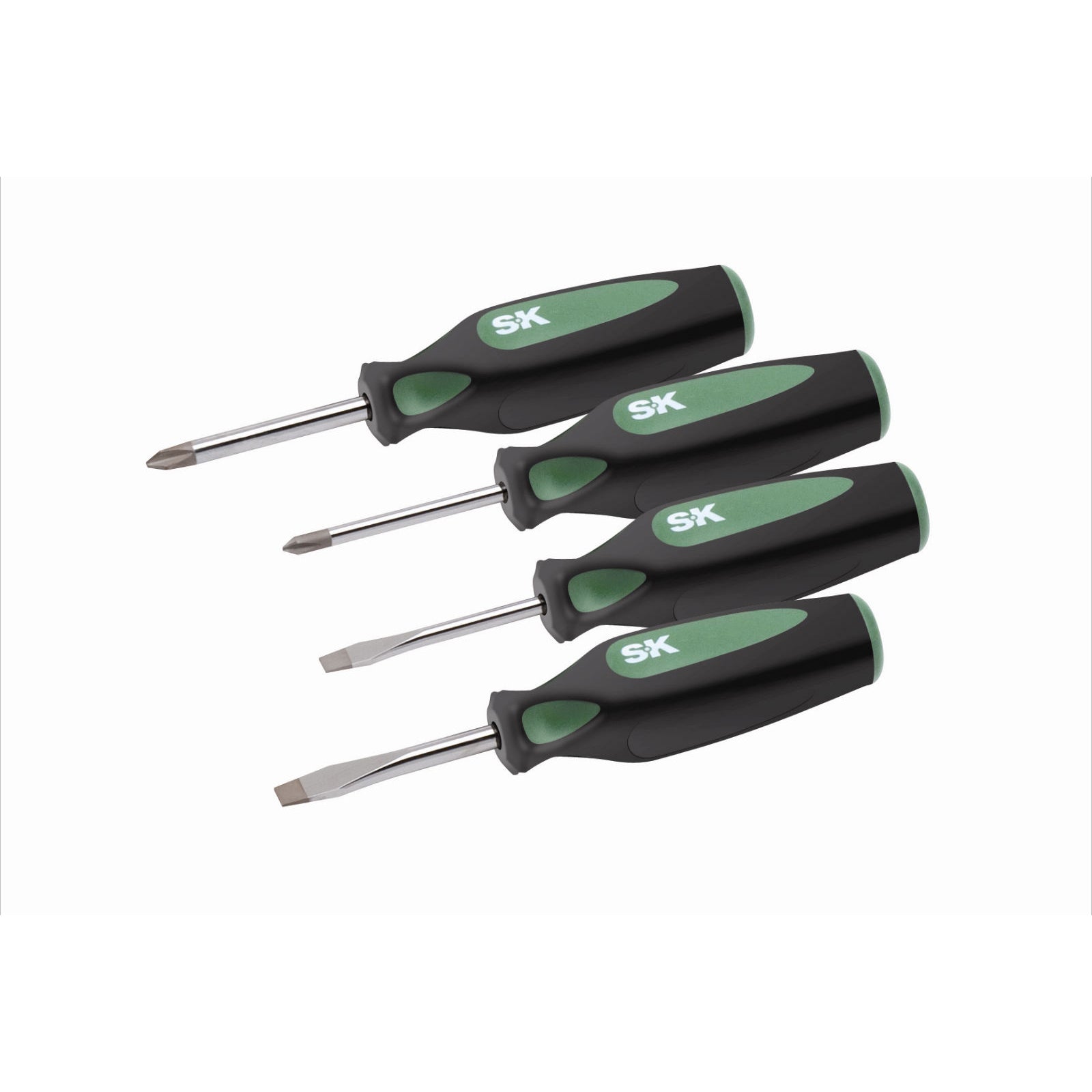 4 Piece CushionGrip Stubby Screwdriver Set - Ergonomic Short Handle Screwdrivers for Tight Spaces - Perfect for Automotive, Electronics & DIY Home Repairs