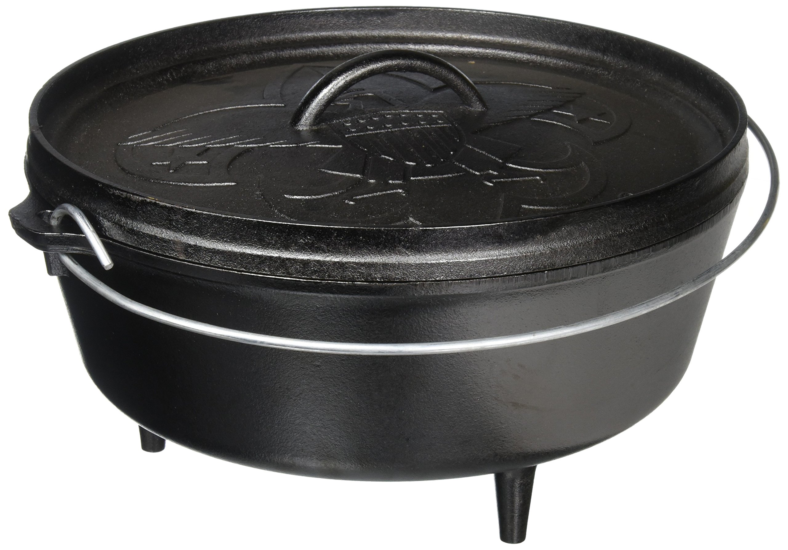 Lodge L12CO3BS Boy Scouts of America 6-Quart Pre-Seasoned Cast Iron Dutch Oven - Perfect for Camping, Outdoor Cooking & Backpacking Trips