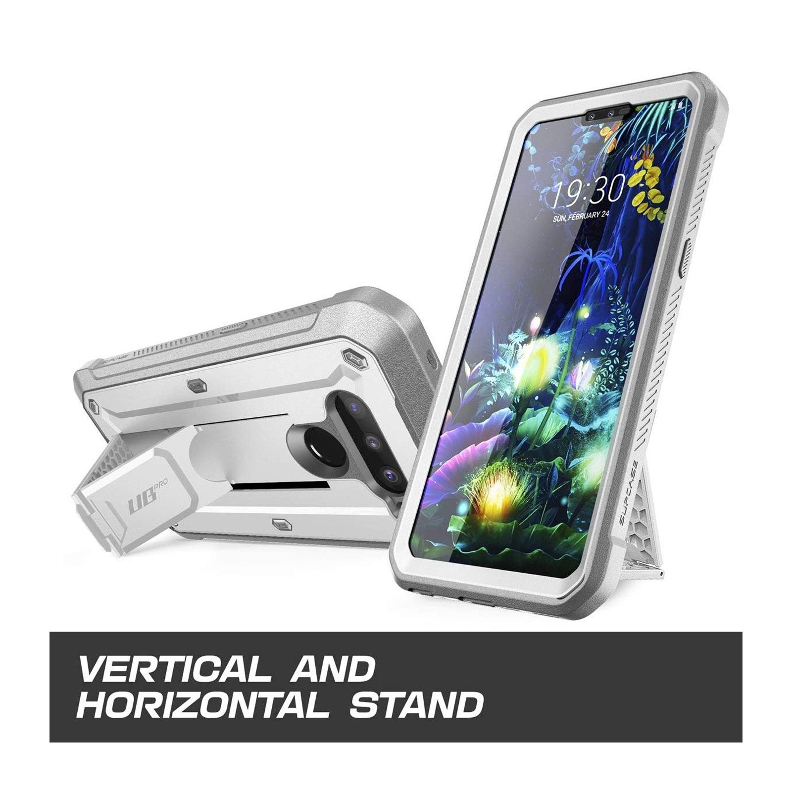 LG V50 ThinQ Unicorn Beetle Pro Full Body Rugged Holster Case with Screen Protector - Shockproof, Military-Grade Protection for LG V50 ThinQ (White) - Perfect for Outdoor Activities, Work & Travel